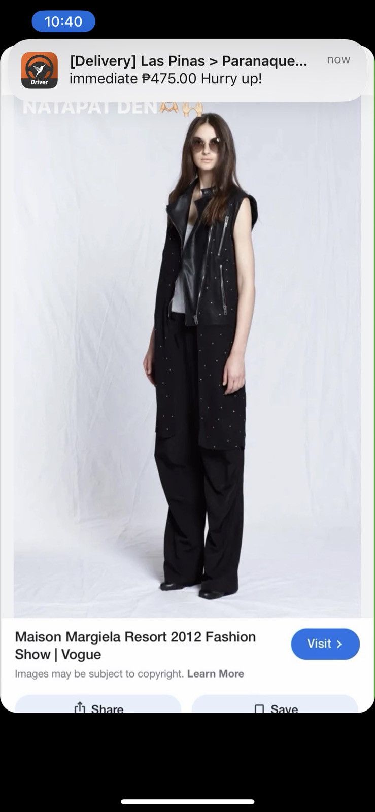 Maison Margiela MMM Line 1 Resort 2012 Biker Jacket W/ Studded Sheer Overlay Size XS / US 0-2 / IT 36-38 - 2 Thumbnail