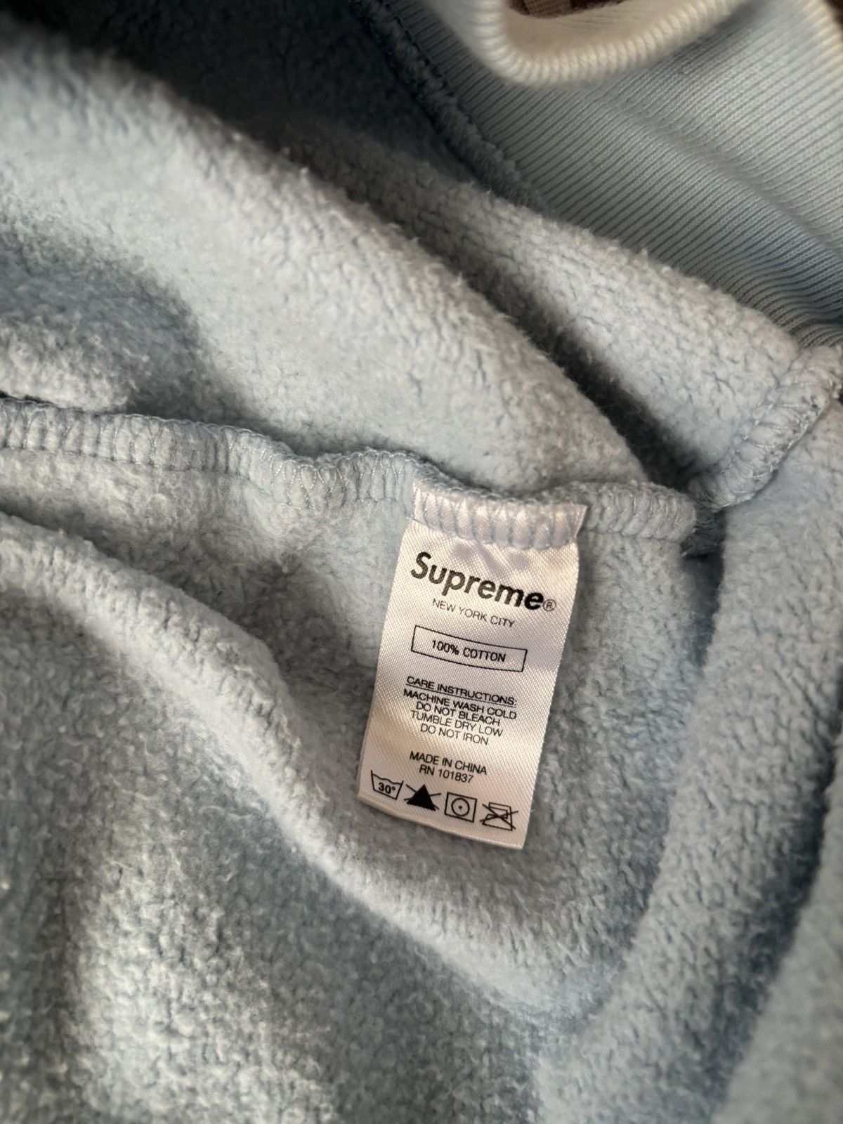 Supreme SS/21 Big Logo Hoodie, Light Blue Size US M / EU 48-50 / 2 - 5 Thumbnail