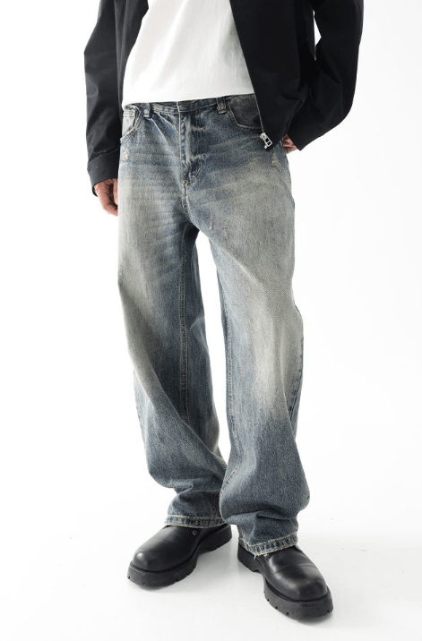 Japanese Brand × Jean American high street washed vintage distressed jeans Size US 32 / EU 48 - 1 Thumbnail