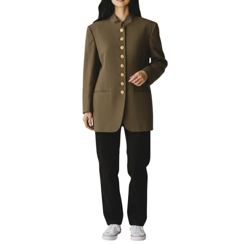 Jones New York Jones New York Brown Gold Button Long Sleeve Collar Blazer Size L / US 10 / IT 46 - 1 Thumbnail