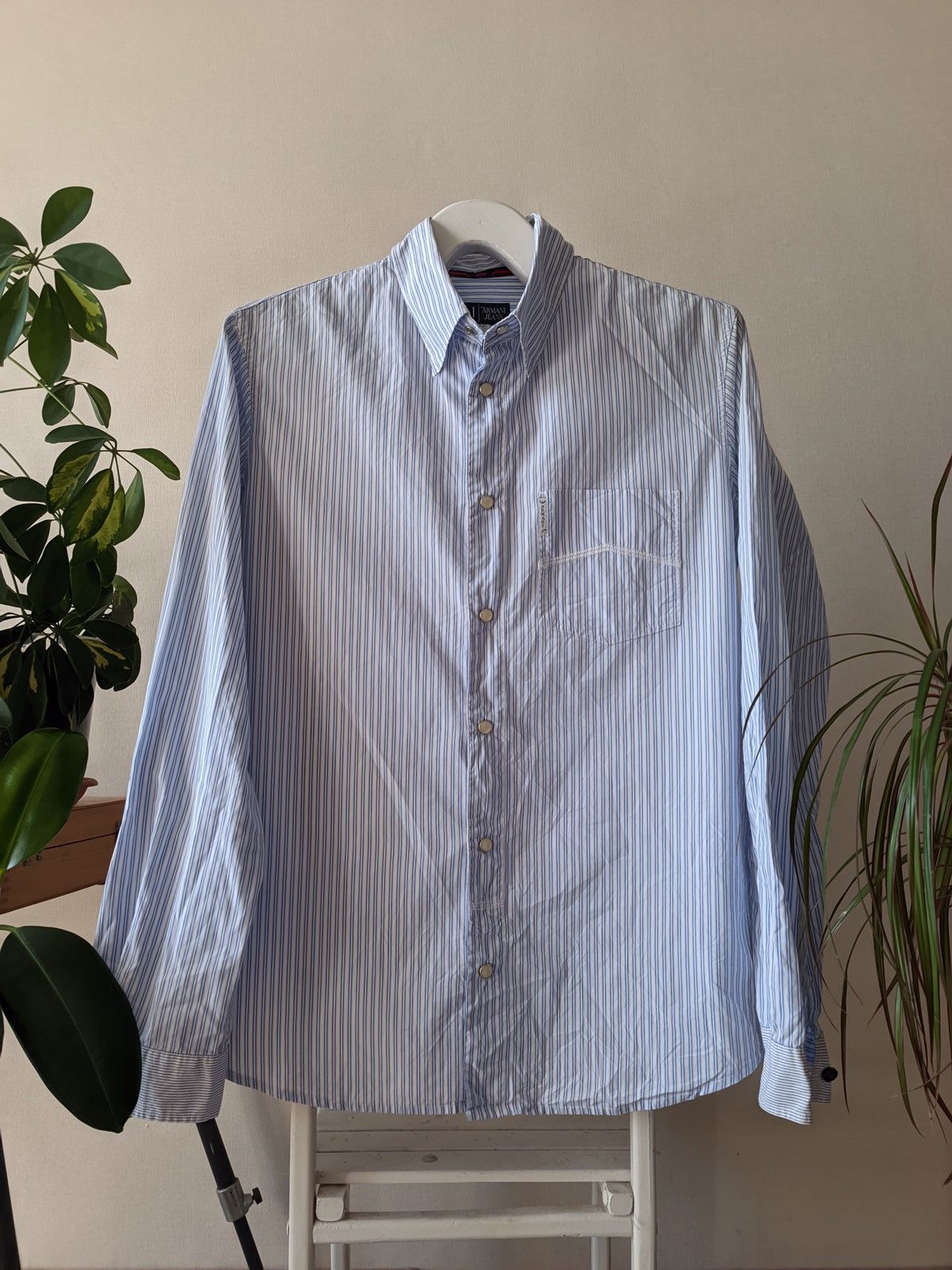 Armani Armani Jeans vintage oldmoney striped shirt Size US M / EU 48-50 / 2 - 1 Thumbnail