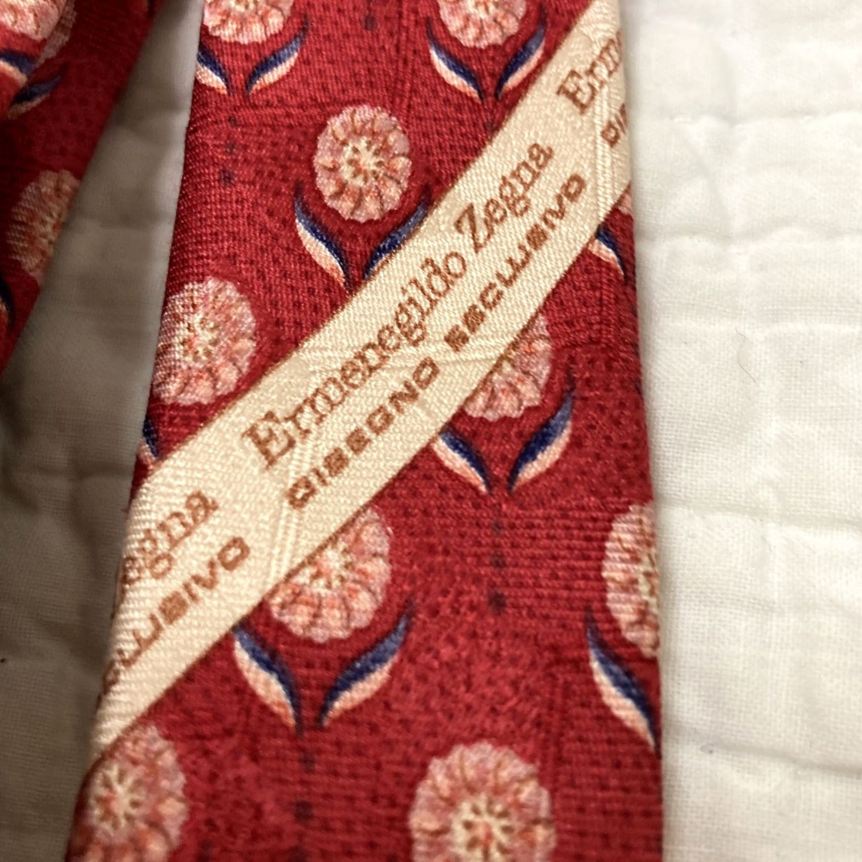 Ermenegildo Zegna Ermenegildo Zegna Disegno Exclusive Men Red/Yellow 100% Silk Tie Made in Italy Red Silk Tie Men Size ONE SIZE - 3 Thumbnail