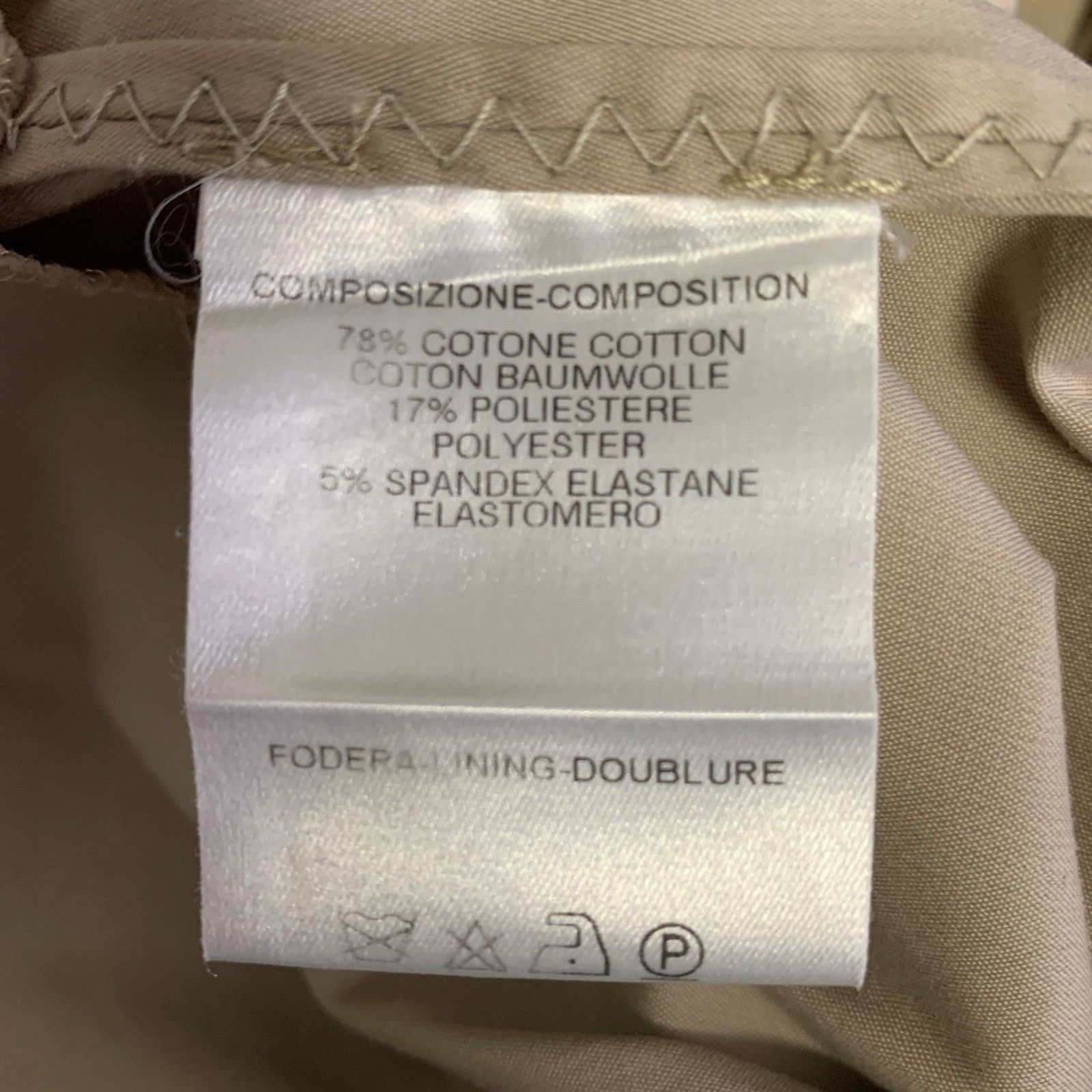 Gucci GUCCI Size L Khaki Cotton Blend Fitted Below Knee Skirt Size 32" / US 10 / IT 46 - 4 Thumbnail