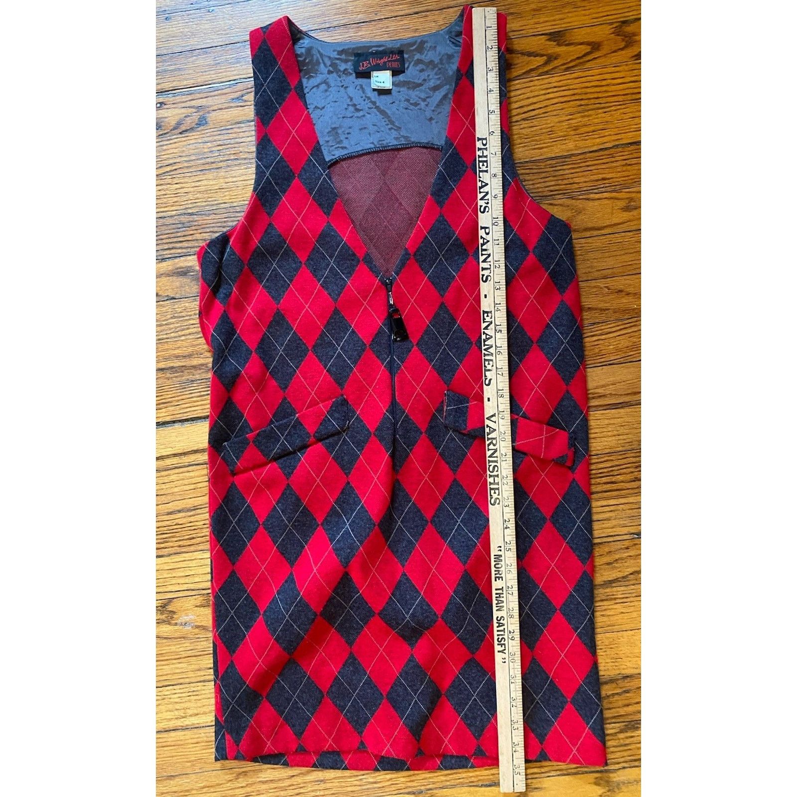 Vintage VTG Jumper Winter Dress Women’s 4 Petite Red Buffalo Size S / US 4 / IT 40 - 7 Thumbnail