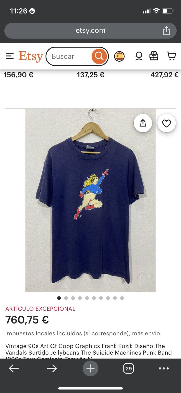 Band Tees × Hook-Ups × Vintage Vintage 1997 Poster Pop Coop Superhero Band Tee Hook Ups Tee Size US XL / EU 56 / 4 - 7 Thumbnail