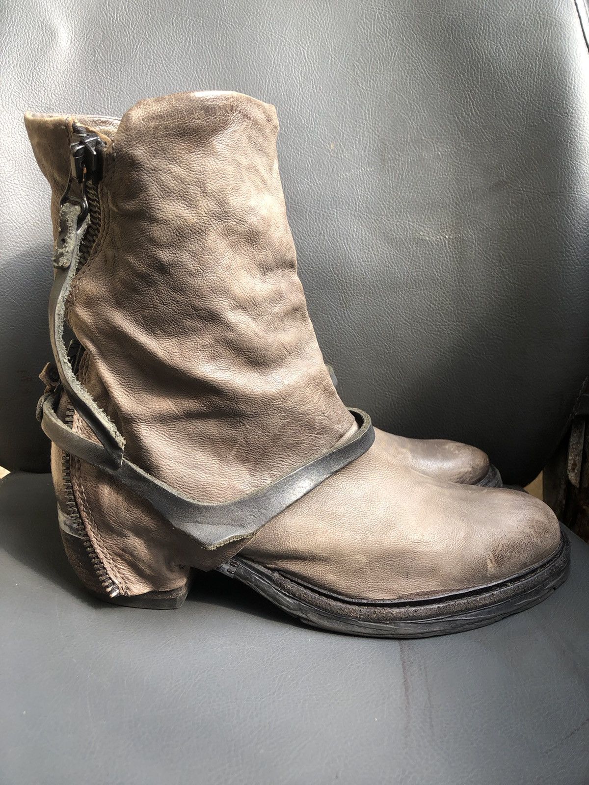 A.S.98 A.S 98 Grey Calf Skin Leather Women’s Boots Size 39 Size US 8.5 / IT 38.5 - 5 Thumbnail