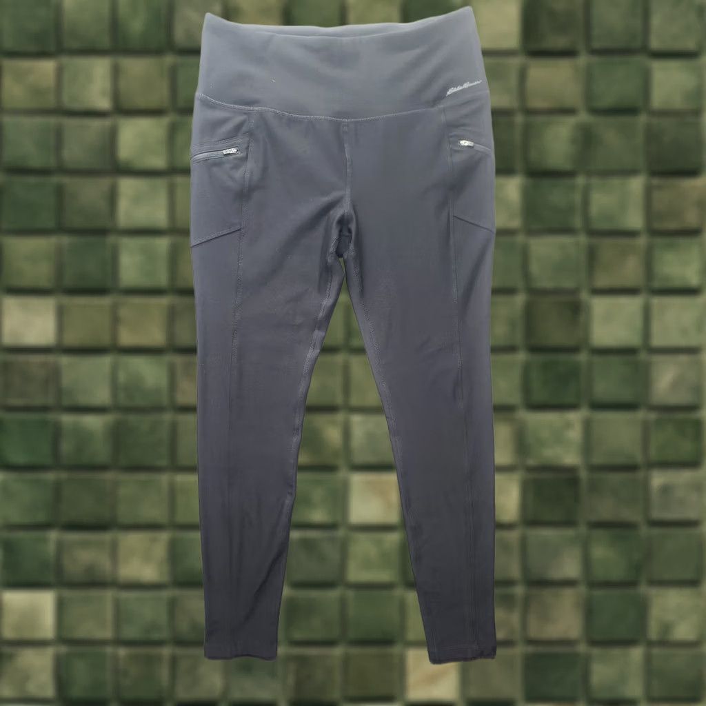 Eddie Bauer VINTAGE Eddie Bauer Active Leggings Womens L Slim Fit High Rise Zippered Pockets Size 36" / US 14 / IT 50 - 1 Thumbnail