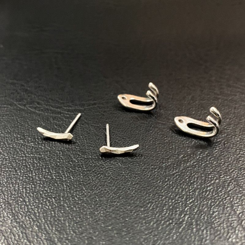 Jewelry Dark Earrings One Pairs Chrome Jewelry Size ONE SIZE - 2 Thumbnail