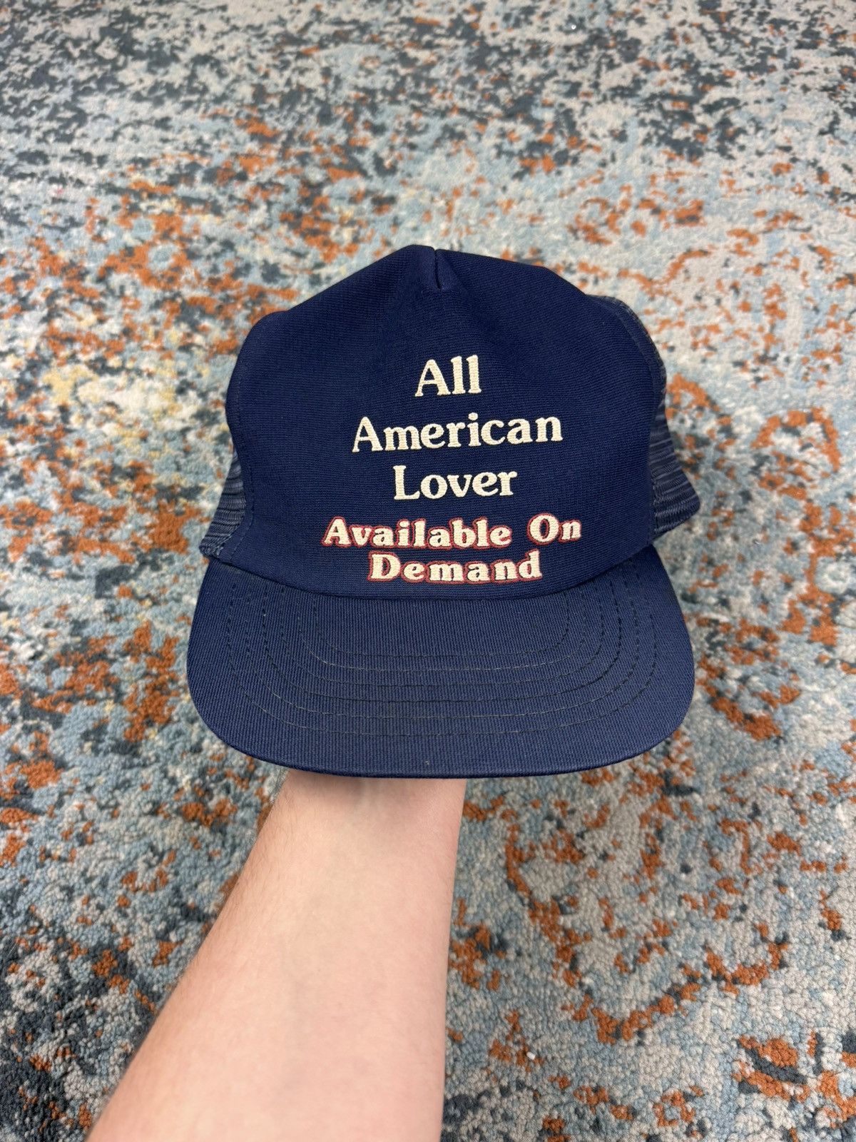 Vintage Vintage 90s All American lover trucker hat made in USA sex Size ONE SIZE - 2 Thumbnail