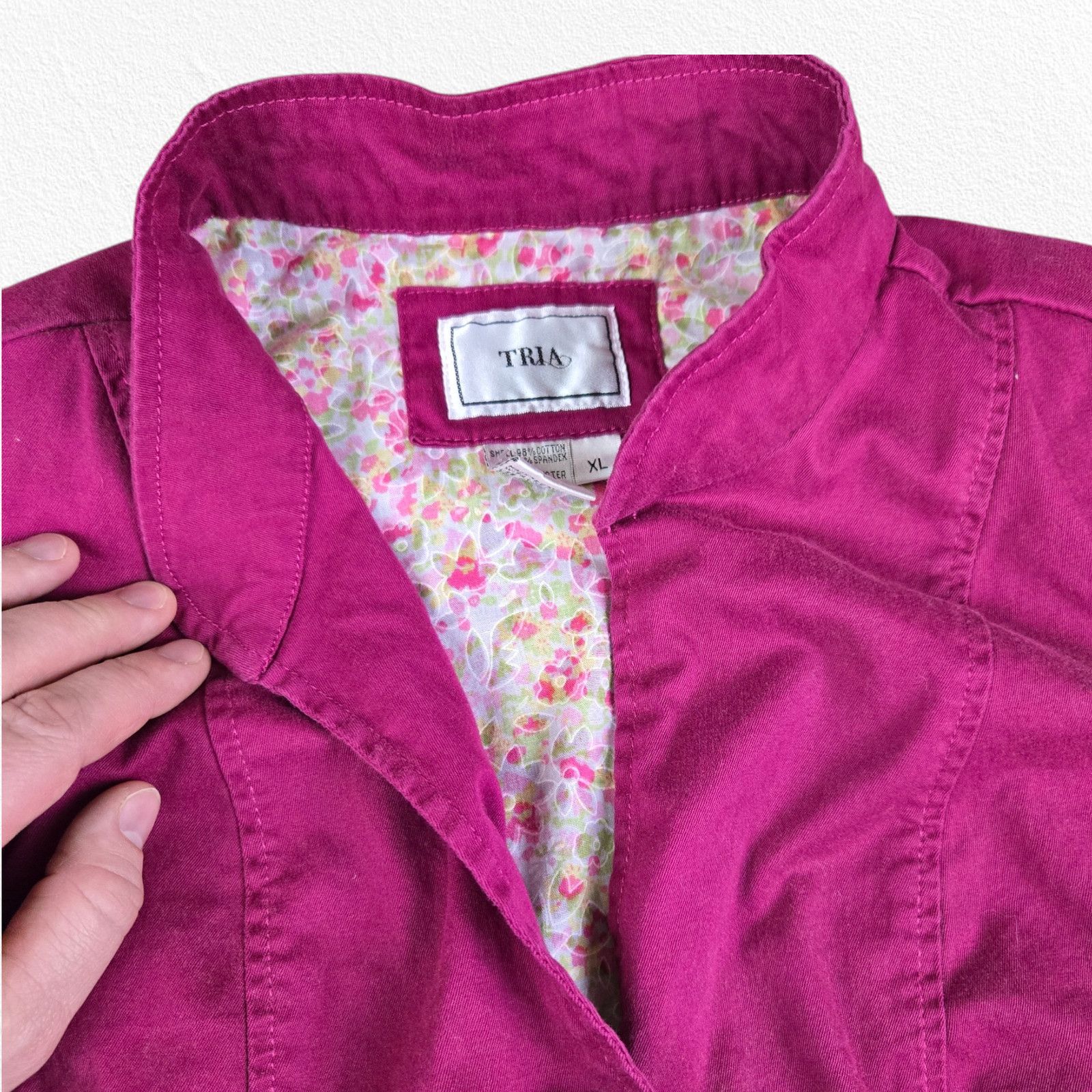 Vintage Vintage Magenta Pink Mandarin Collar Jacket Size Medium Size M / US 6-8 / IT 42-44 - 6 Thumbnail