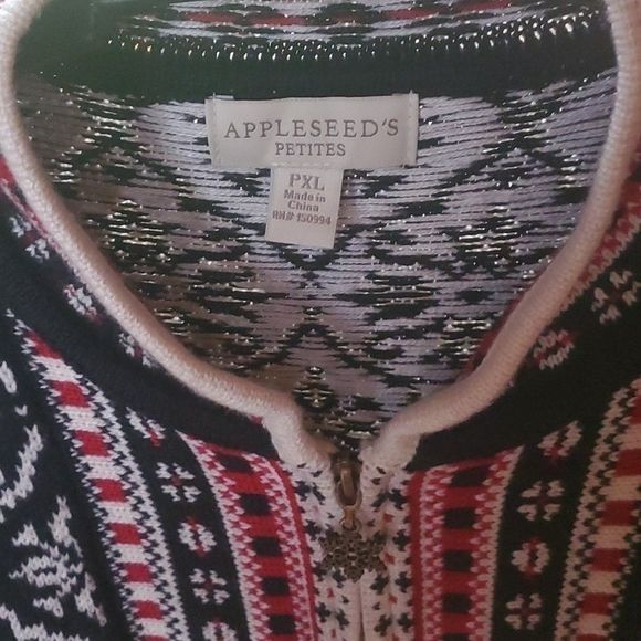 Vintage Appleseed's Vintage Wool Fair Isle Sz XLP Cardigan Sweater Size XL / US 12-14 / IT 48-50 - 5 Thumbnail