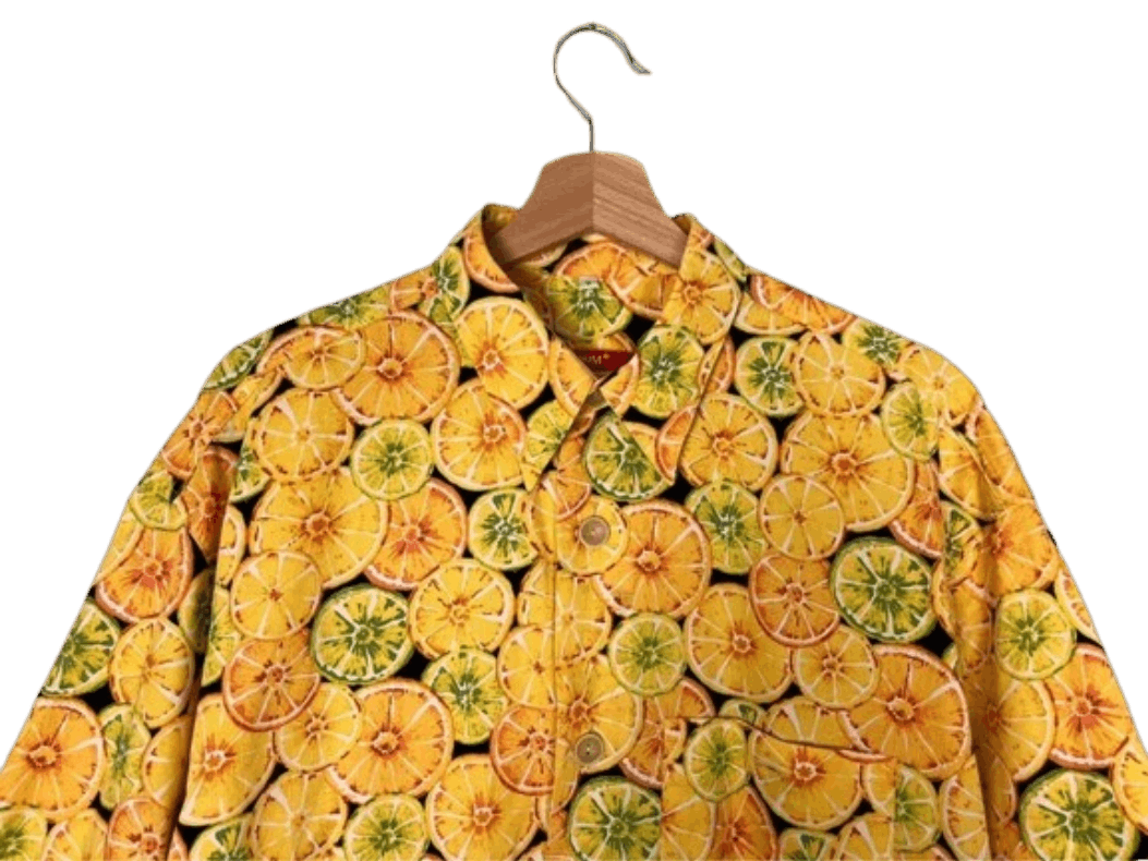 Japanese Brand 🍋 Signum shirt vintage short sleeves print lemons citrus Size US S / EU 44-46 / 1 - 1 Thumbnail