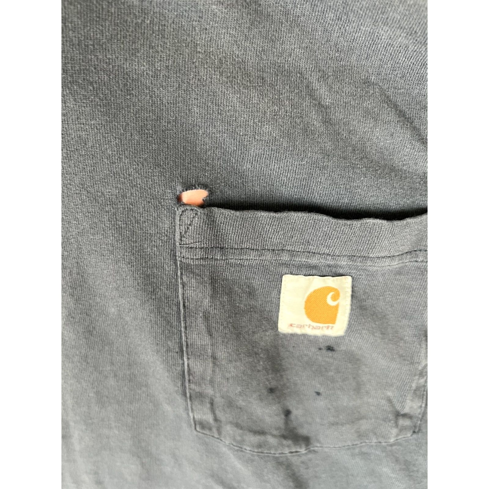 Carhartt VINTAGE Carhartt Shirt Pocket Blue XL Mens 90s Grunge K87 Distressed Fade Pocket Shirt Size US XL / EU 56 / 4 - 7 Thumbnail