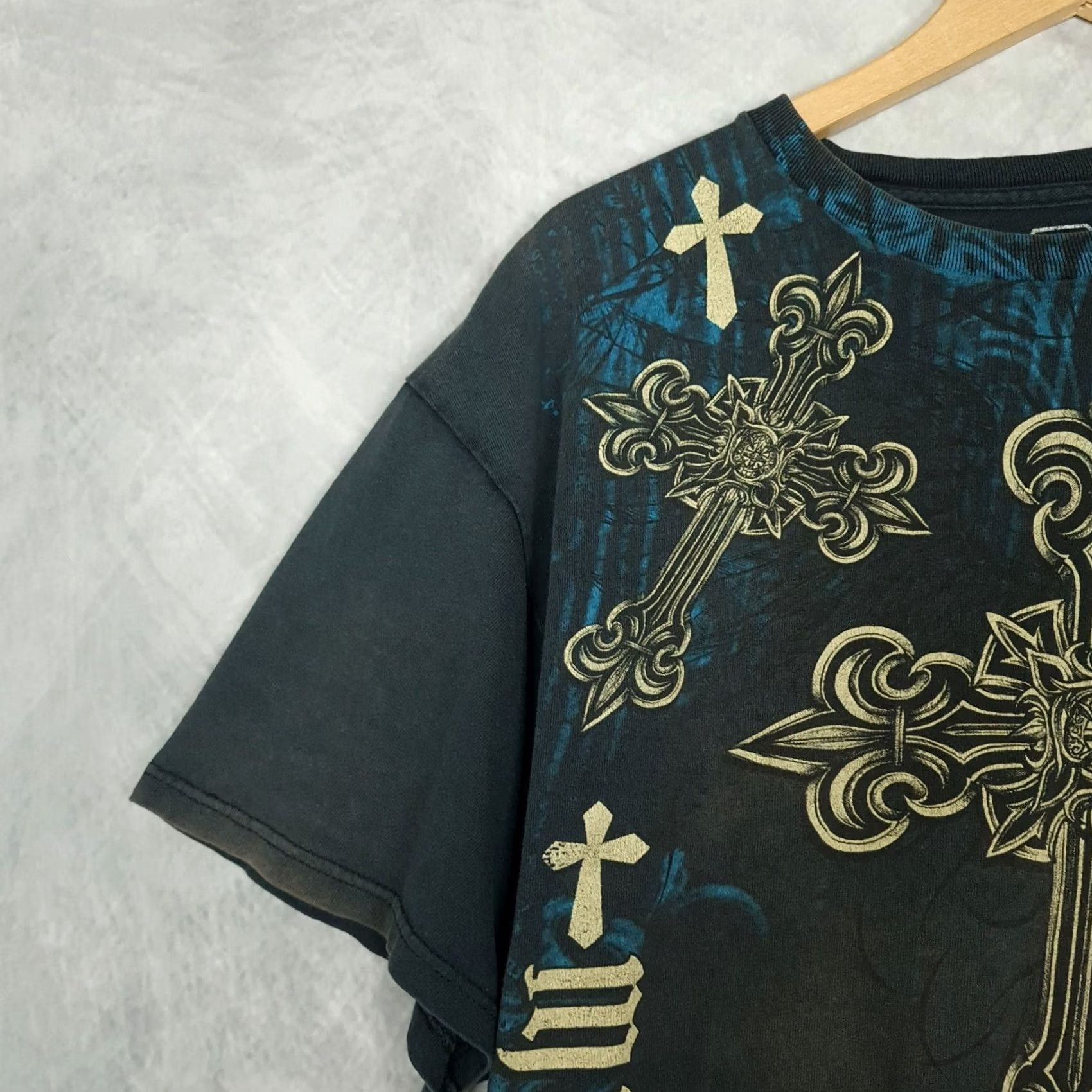 Vintage VINTAGE MMA Elite Shirt Grunge Goth Celtic Cross Gray XL Mens T-Shirt Size US XL / EU 56 / 4 - 3 Thumbnail