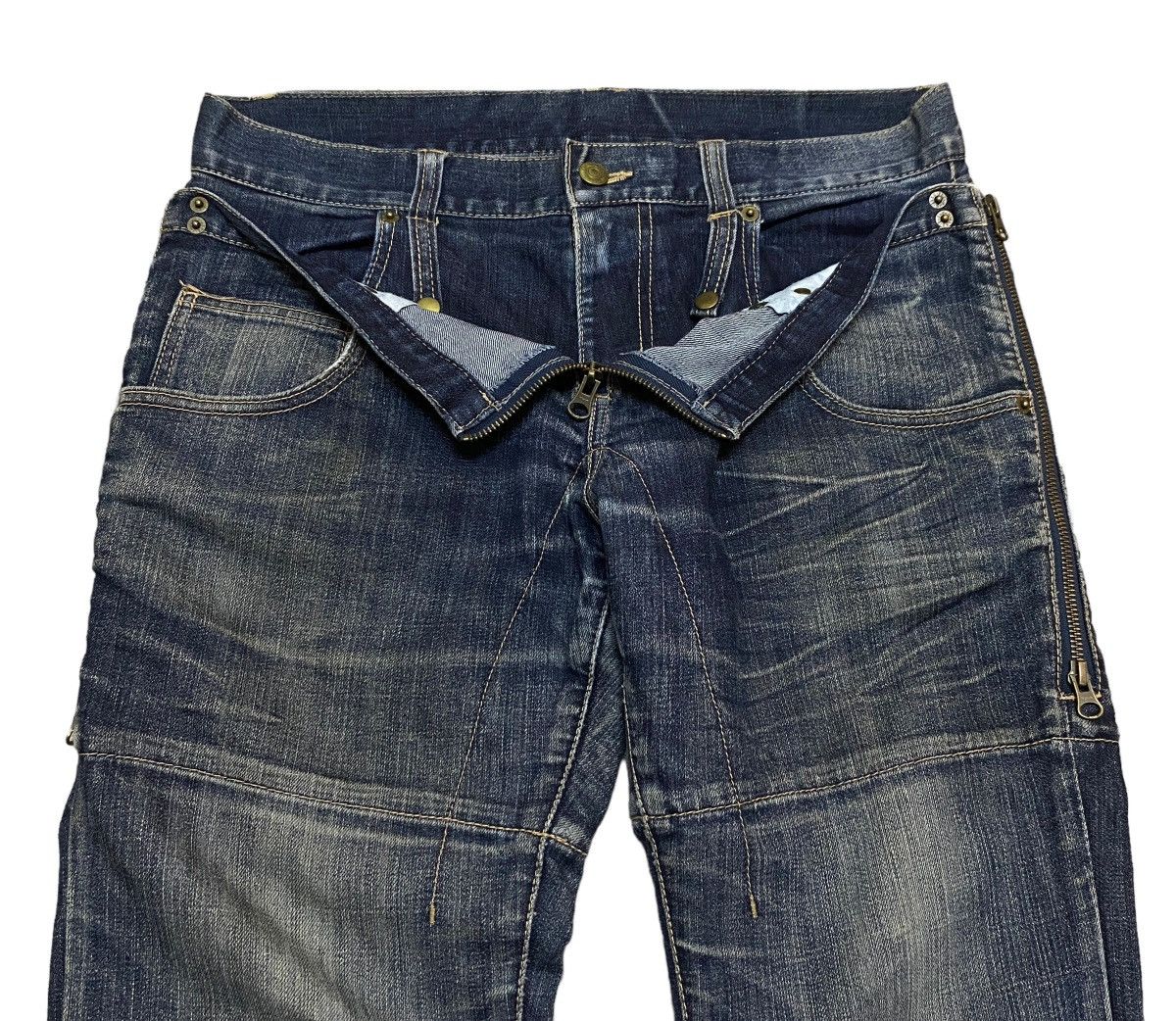 If Six Was Nine Rare Design Vintage Brand PPFM Double Waist Jeans 1990s Size US 33 - 7 Thumbnail