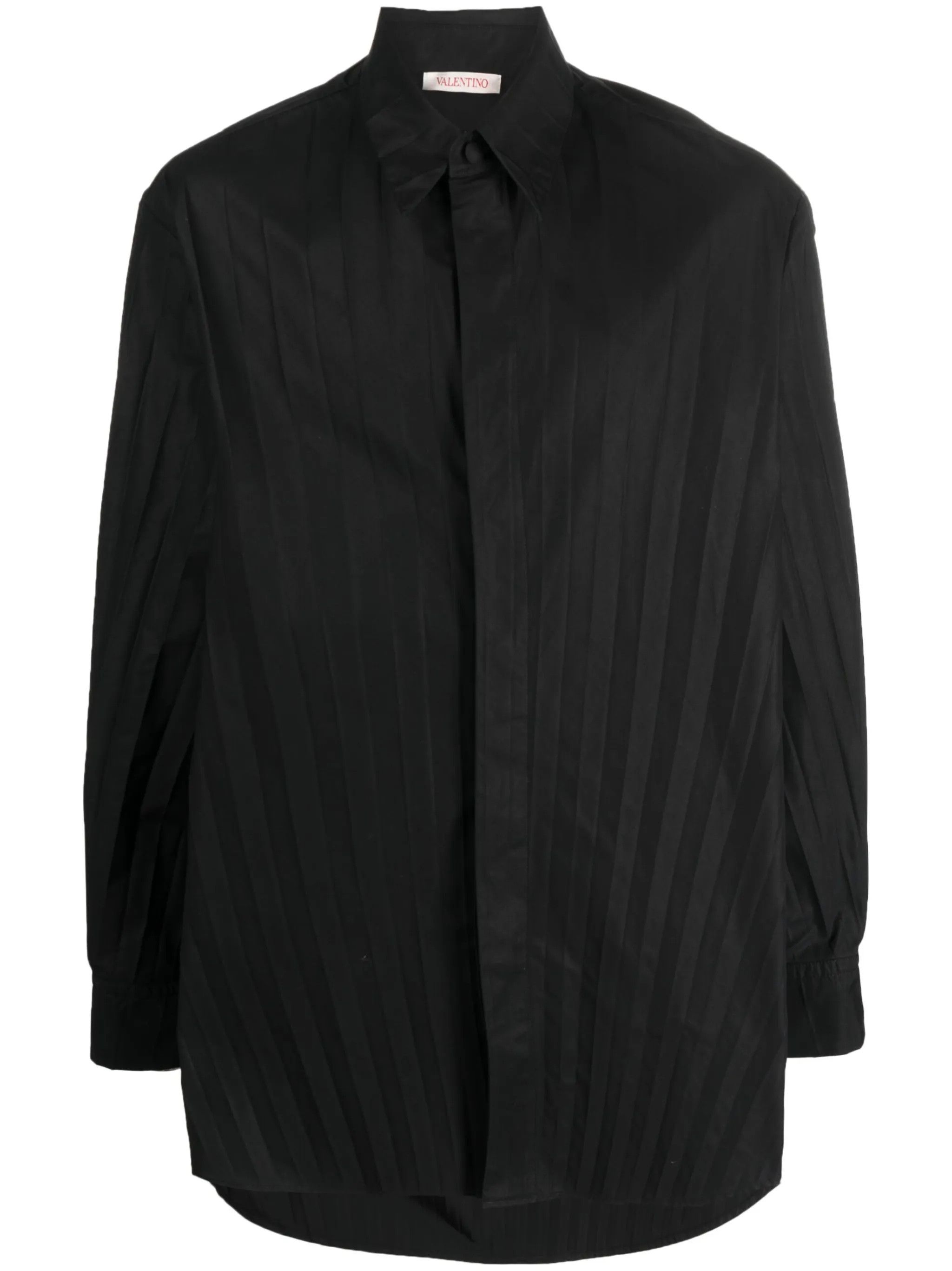 Valentino o1y0525 Solid Color Shirt in Black Size US L / EU 52-54 / 3 - 1 Thumbnail