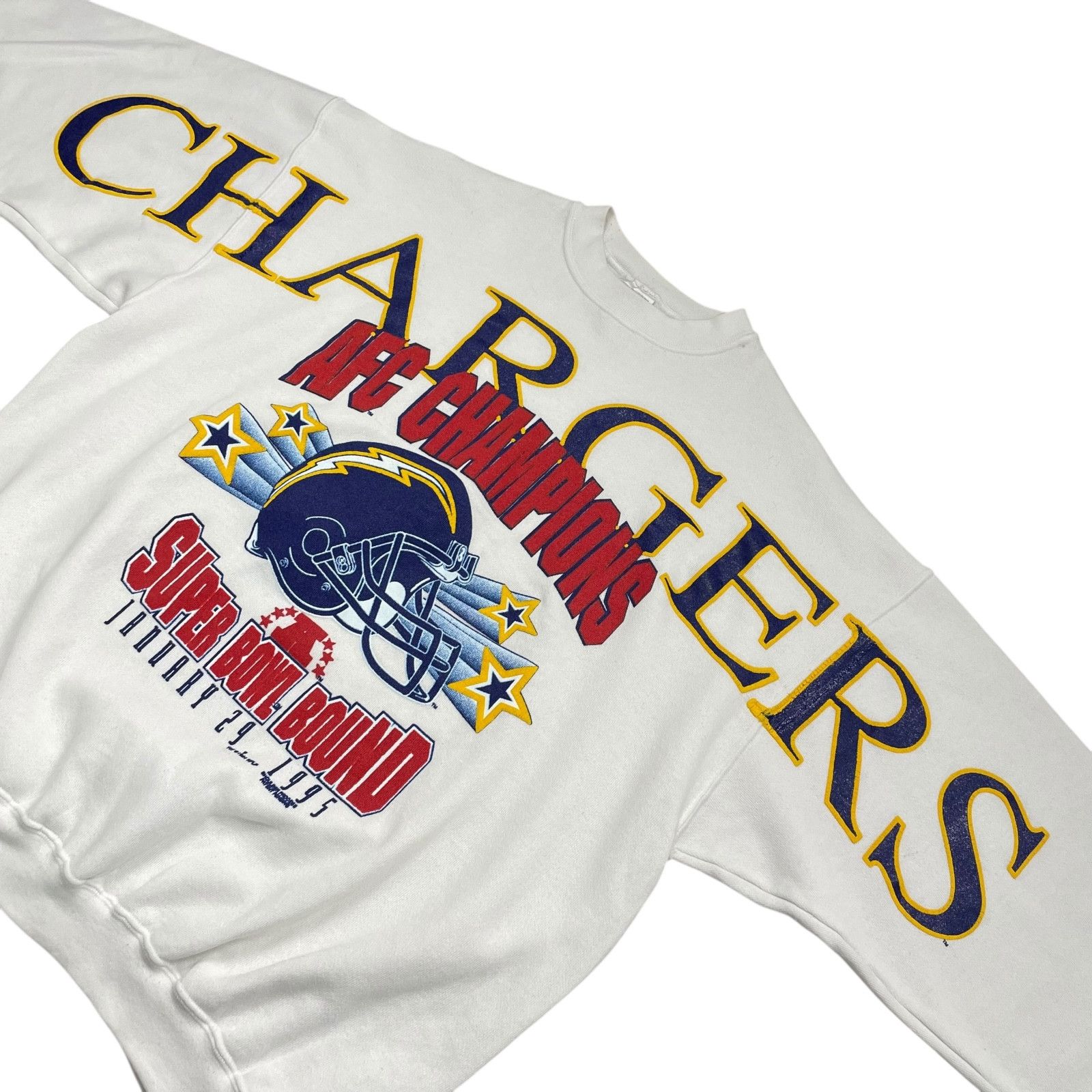 NFL VTG 90s SAN DIEGO CHARGERS SUPER BOWL 1995 SWEATSHIRT XL Size US XL / EU 56 / 4 - 2 Thumbnail