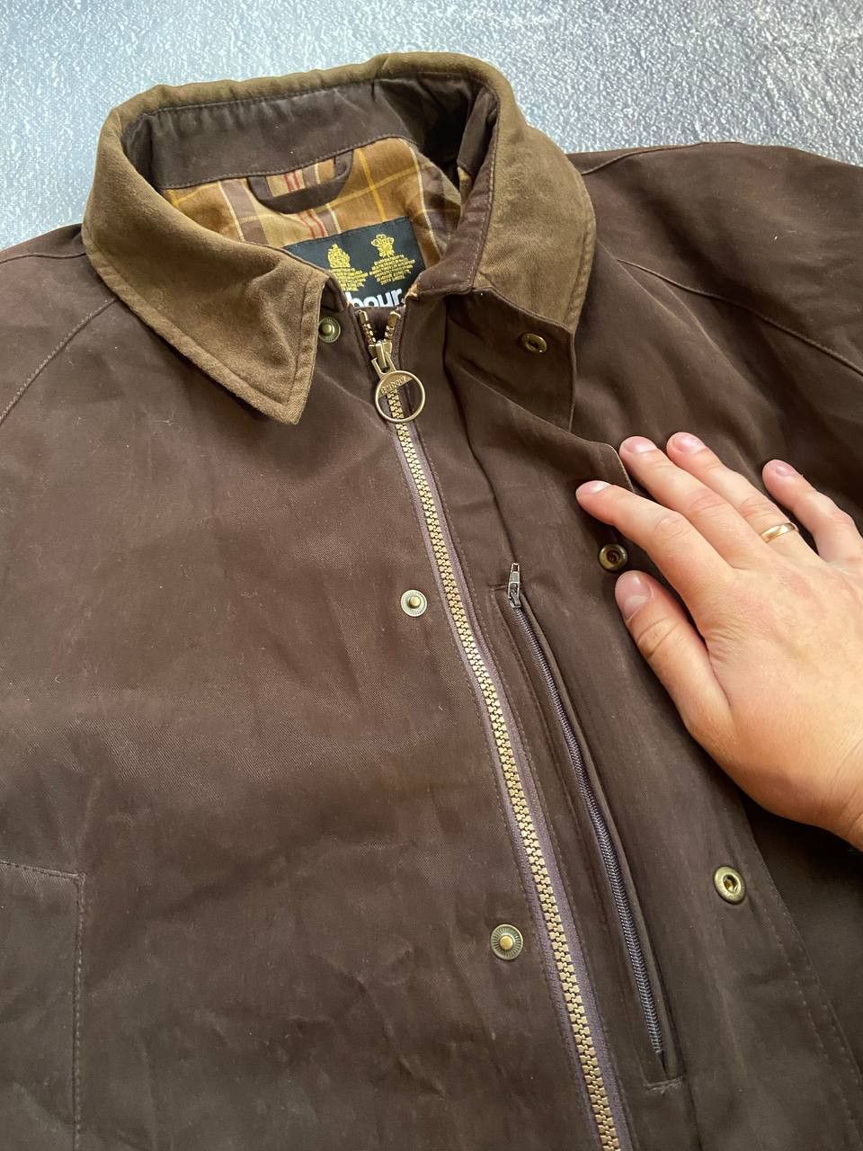 Barbour Vintage Barbour Ashby Waxed Jacket Size US XL / EU 56 / 4 - 4 Thumbnail