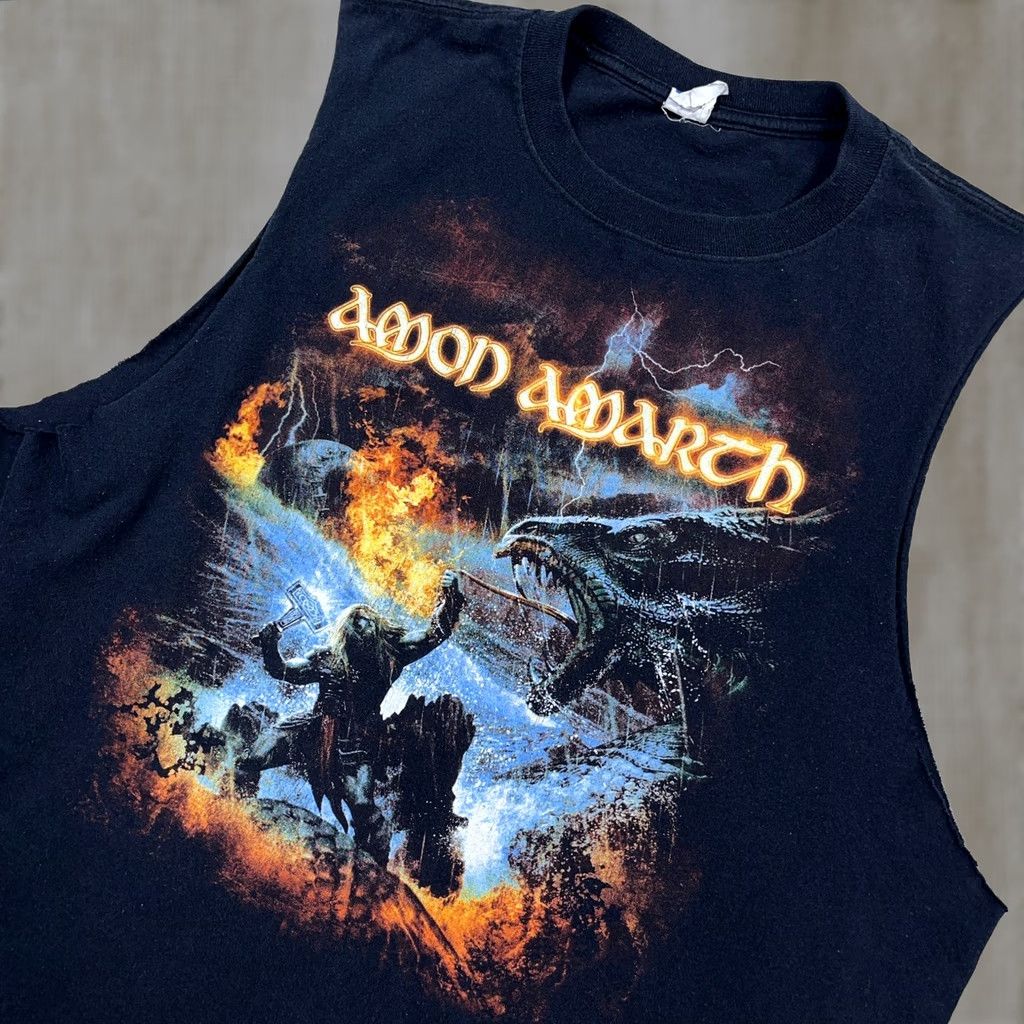 Anvil AMON AMARTH Shirt Men XL Dragon Twilight of the Thunder God 2008 Tour Black Tank Size US XL / EU 56 / 4 - 1 Thumbnail