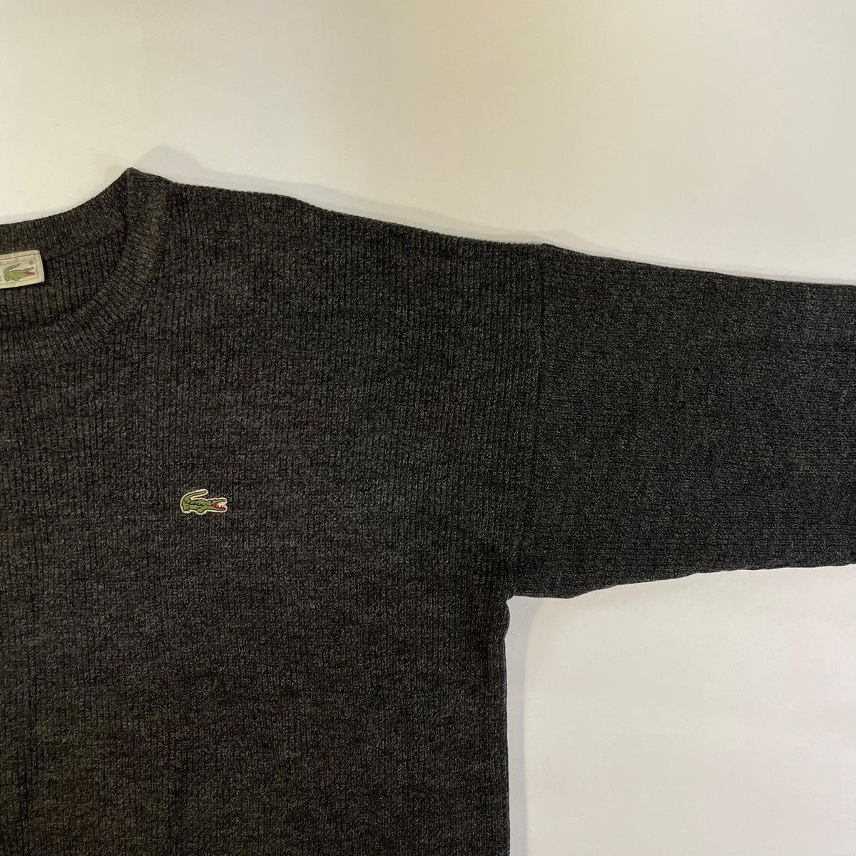 Lacoste Grey Lacoste knit jumper sweater Size US L / EU 52-54 / 3 - 3 Thumbnail