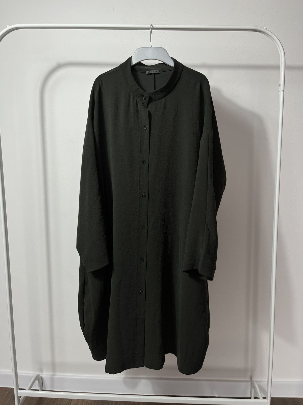 OSKA OSKA Dark Green Oversized Long Shirt Dress Size 3 Size L / US 10 / IT 46 - 1 Thumbnail