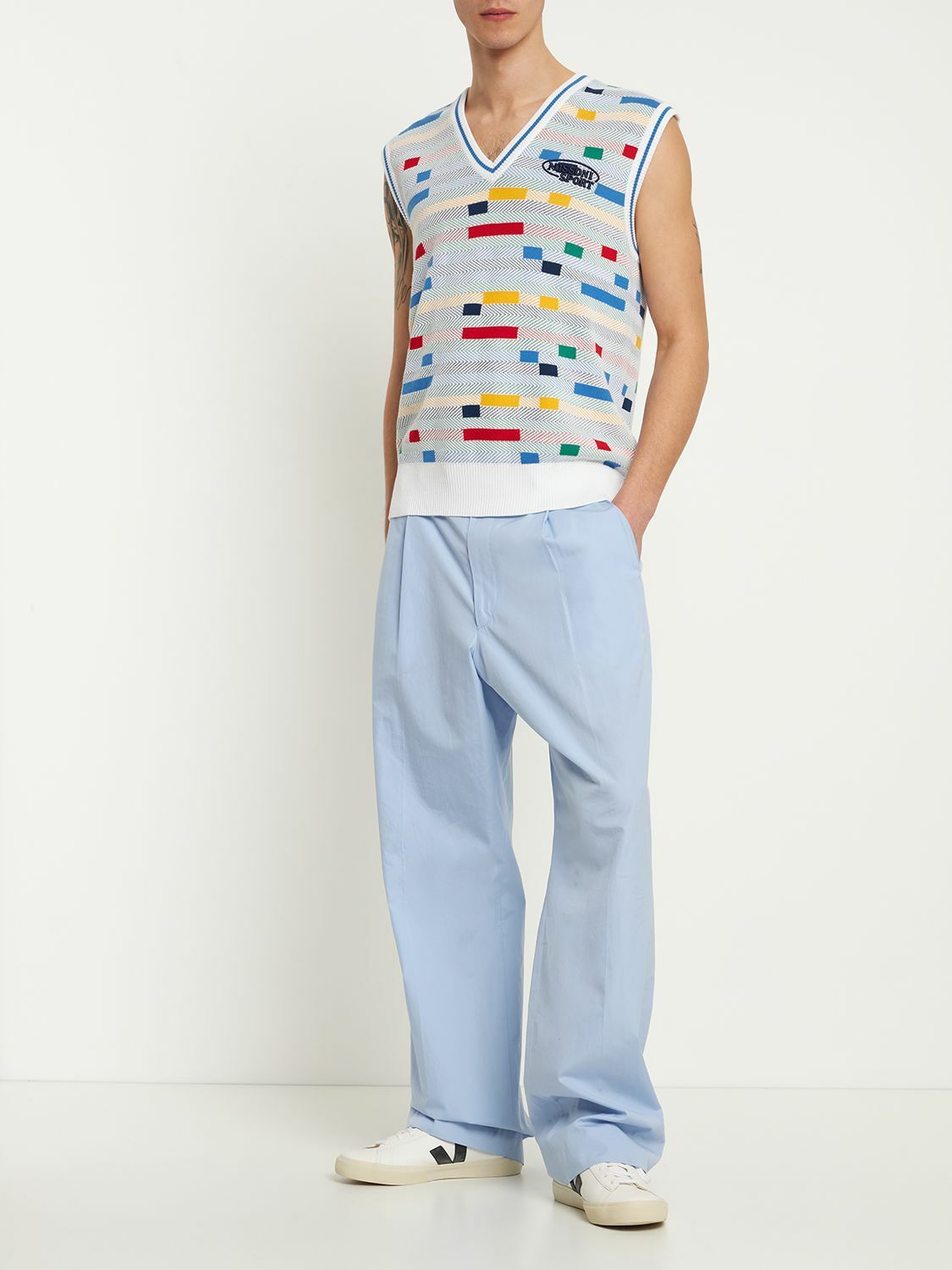 Missoni o1y0225 Logo Sleeveless Sweater in Multicolor Size US XXL / EU 58 / 5 - 5 Thumbnail