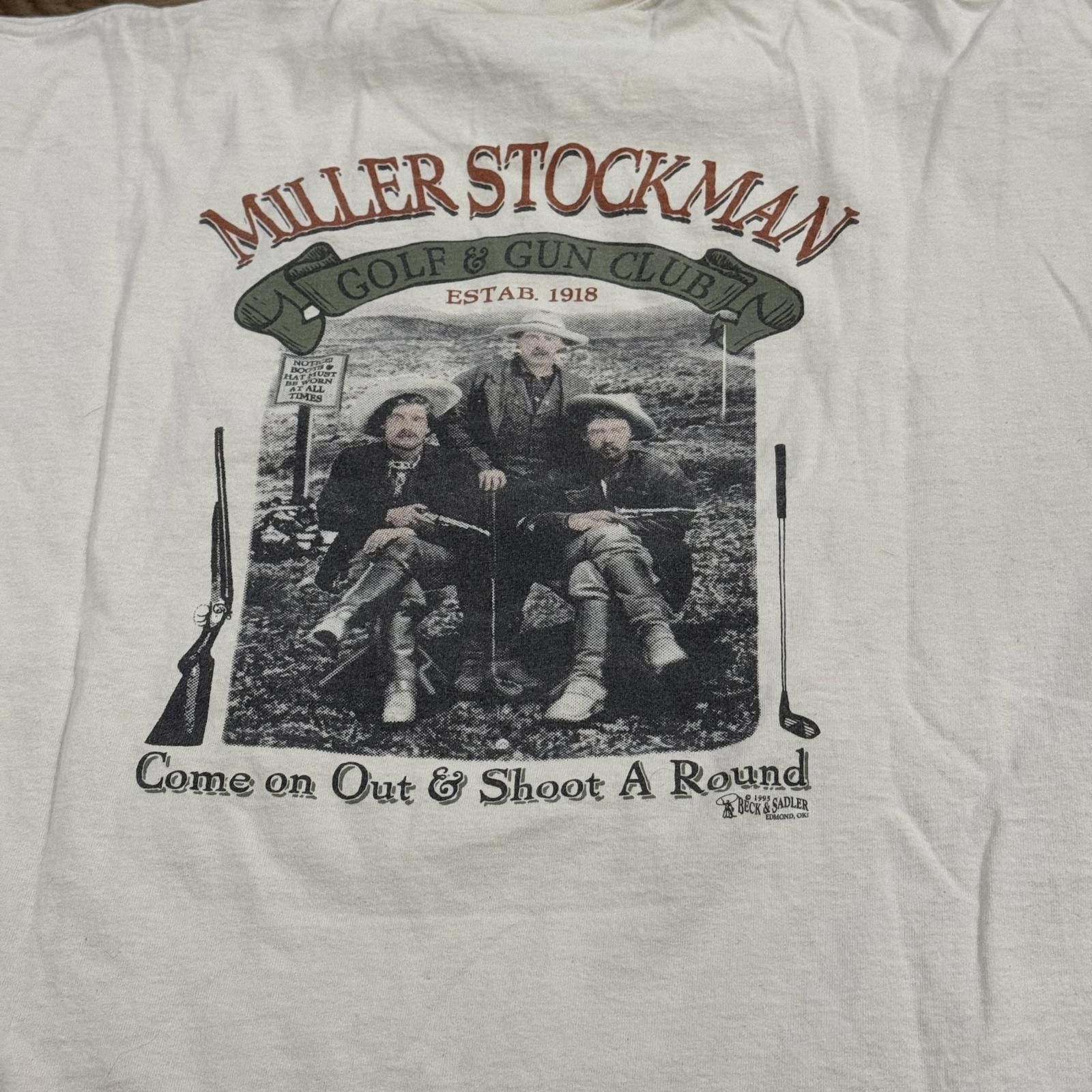 Lee Vintage 90s Golf & Guns Funny Shirt Miller Stockman Size US XL / EU 56 / 4 - 8 Thumbnail