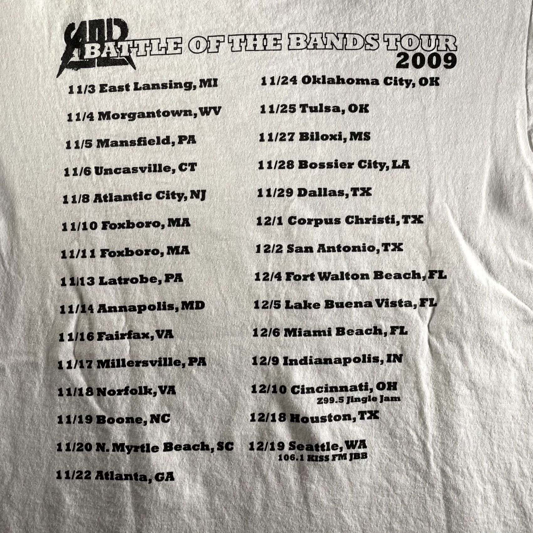 Vintage All American Rejects Shirt Men’s M Battle Of The Bands 2009 Tour Indie Rock White T-Shirt Mens M Size US M / EU 48-50 / 2 - 6 Thumbnail