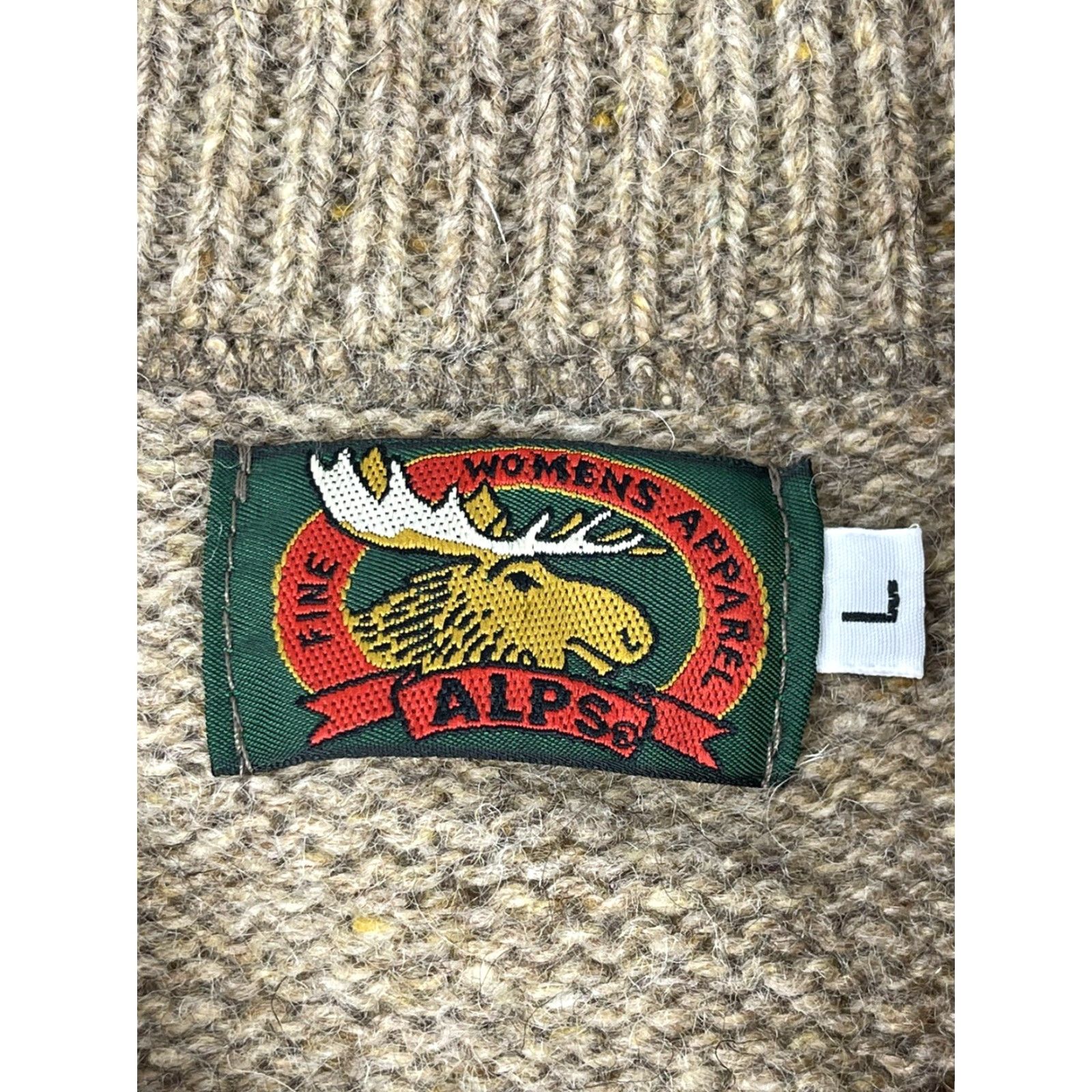 Vintage VINTAGE Alps Fine Women's Apparel Wool Knit Cardigan Sweater Casual Long Sleeve Brown L 80s 90s Size L / US 10 / IT 46 - 2 Thumbnail