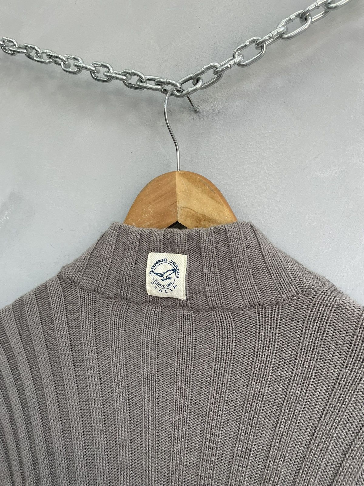 Armani Emporio Armani full zip y2k ripped sweater 90s Size US M / EU 48-50 / 2 - 9 Thumbnail