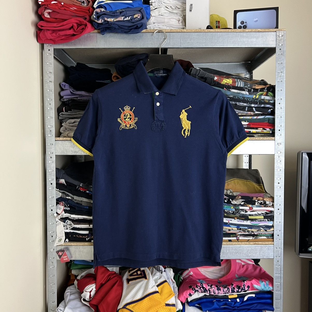 Vintage Rare! Polo Ralph Lauren County Embroidered Big Logo 2 90s Size US L / EU 52-54 / 3 - 1 Thumbnail