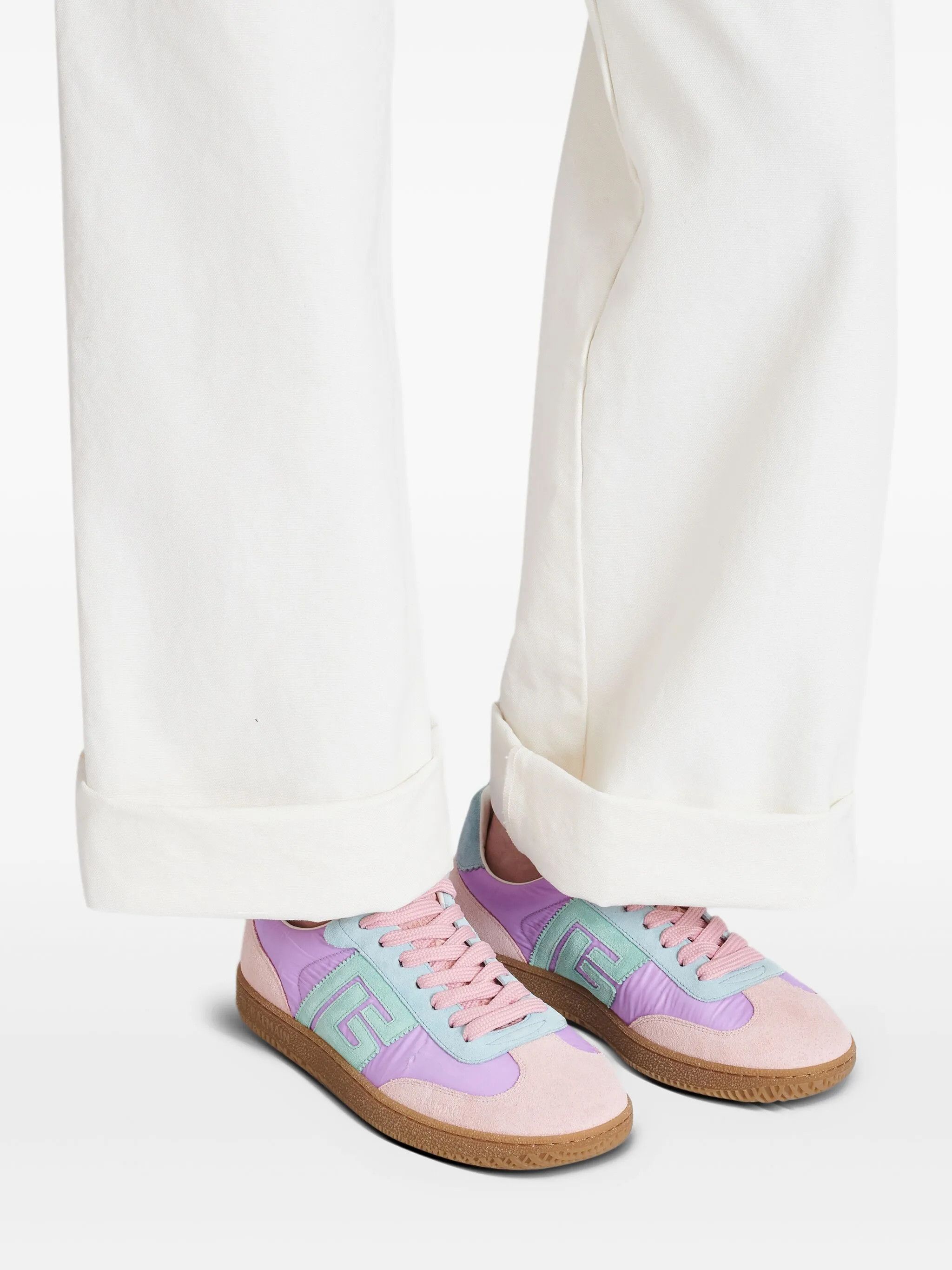 Balmain o1mt1gz0326 Swan Low-Top Sneakers in Multicolor Size US 7 / IT 37 - 7 Thumbnail