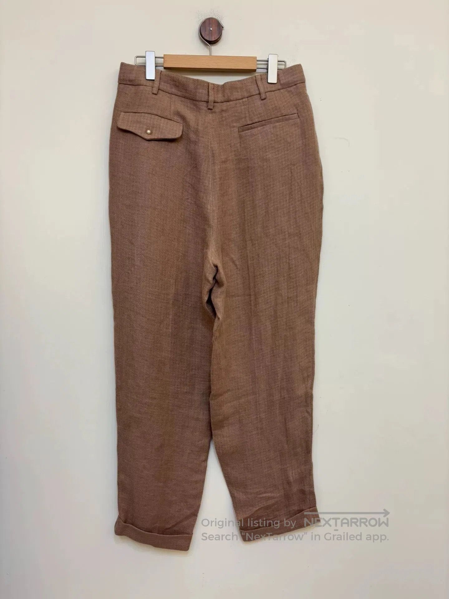 Magliano Magliano Thick Linen Elastic Waist Trousers. Size US 42 / EU 58 - 6 Thumbnail