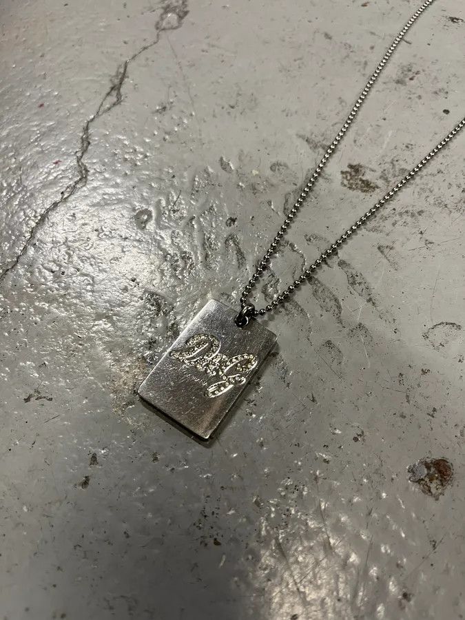 Dolce & Gabbana 2000s Dolce & Gabbana Pave Logo Necklace Size ONE SIZE - 3 Thumbnail