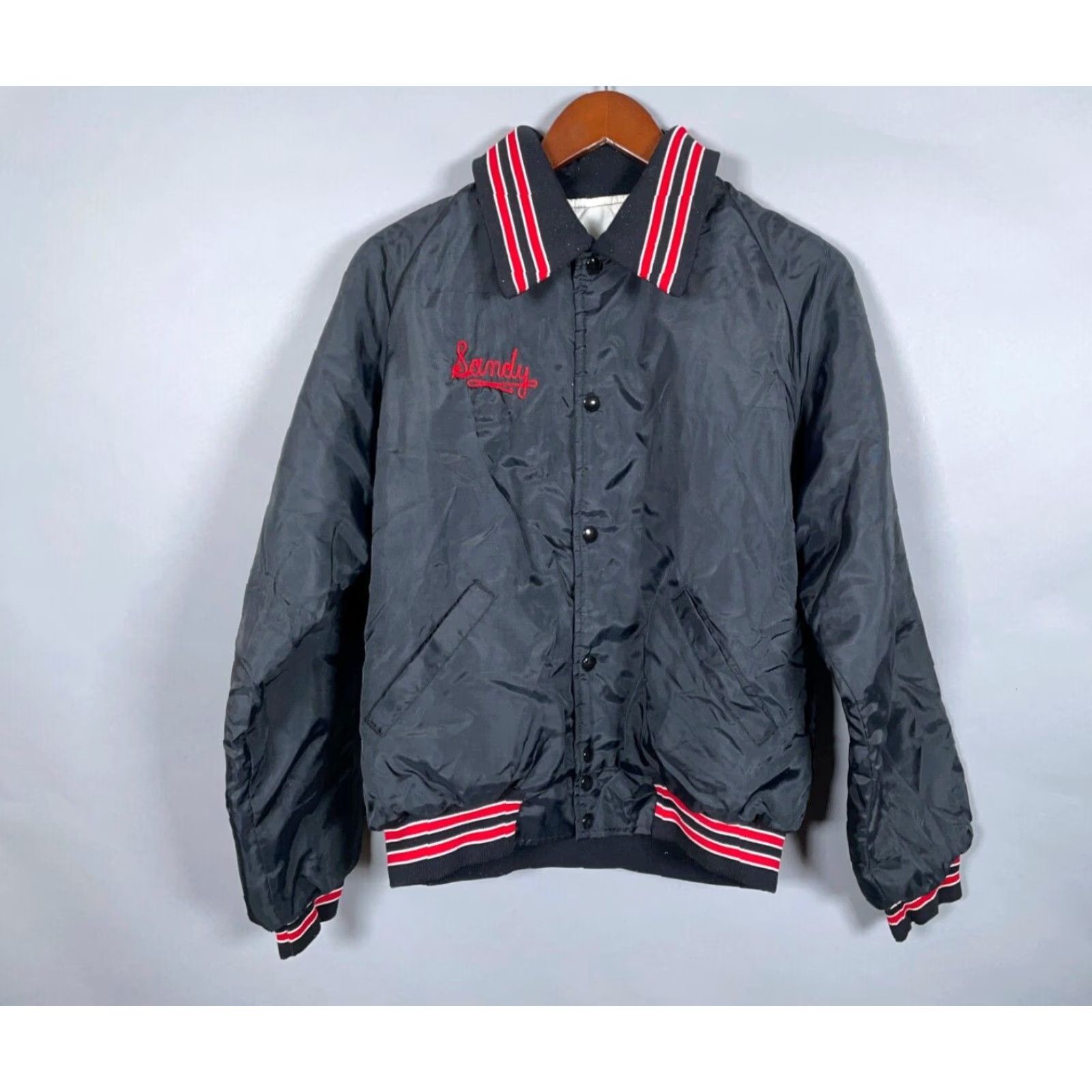 Vintage VINTAGE VTG Linden Michigan Marching Band Satin Jacket Adult Medium Black Chainstitch Size US M / EU 48-50 / 2 - 2 Thumbnail