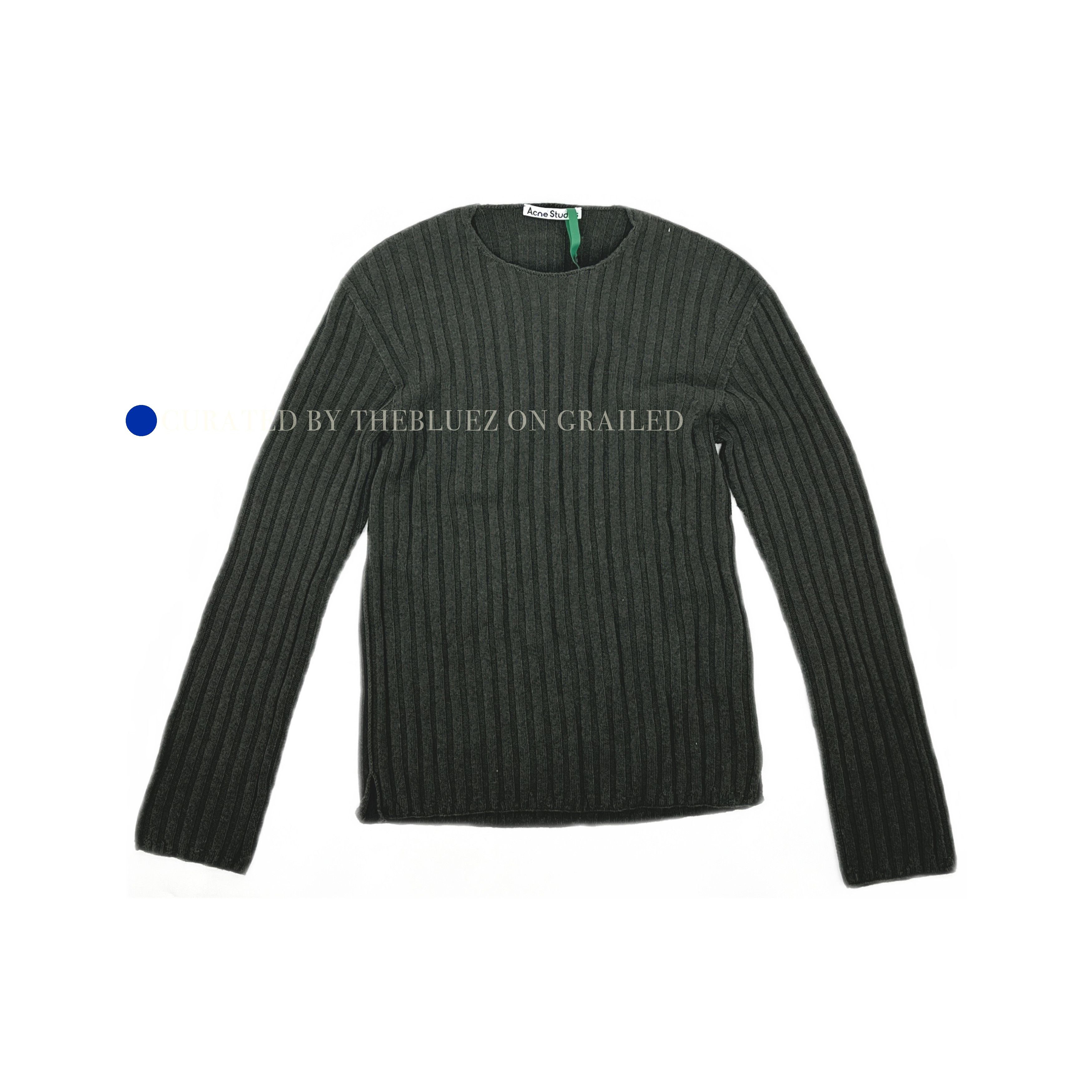 Acne Studios Ribbed Green Knit Sweater in XS Size US XS / EU 42 / 0 - 1 Thumbnail