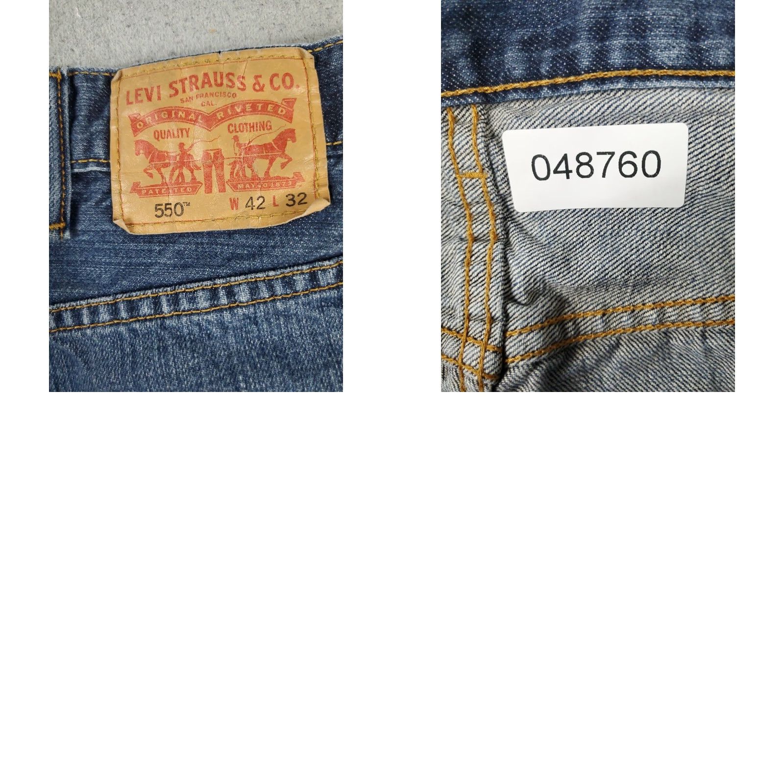 Levi's Levis 550 Straight Leg Jeans Mens 42x32 Blue Size US 42 / EU 58 - 8 Thumbnail