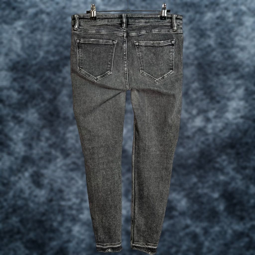 Allsaints AllSaints Womens Jeans Skinny Distressed 30 Gray Denim 5-Pocket Inseam 27 Adult Womens Size 30 Regular Slim/Mid Rise Frayed Hem Vintage No Size 30" / US 8 / IT 44 - 1 Thumbnail