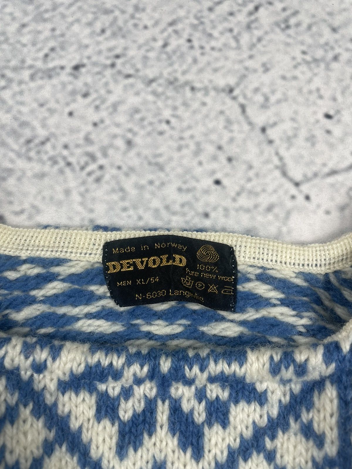 Other Devold XL 100% Merino Wool Sweater – Blue Old Money Cozy EGV Size US XL / EU 56 / 4 - 3 Thumbnail