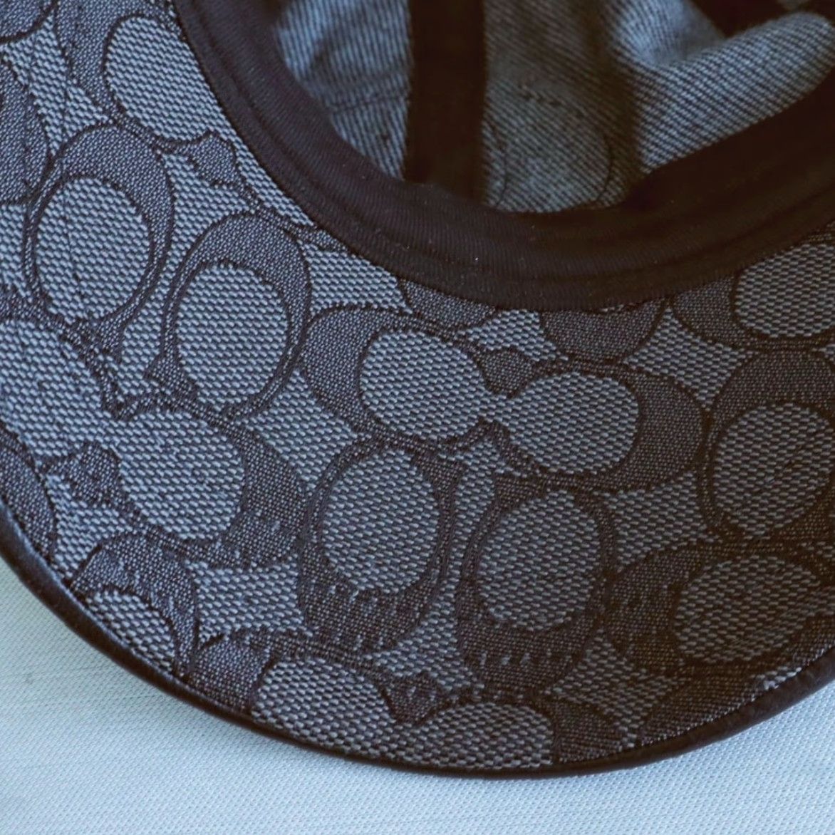 Coach Coach Baseball Hat Men's ML Leather Brim Black Denim Sig C Size ONE SIZE - 6 Thumbnail