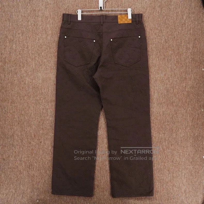 Louis Vuitton Louis Vuitton SS25 Logo Print Denim Jeans. Size US 38 / EU 54 - 2 Thumbnail