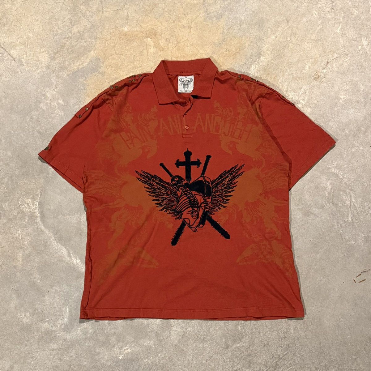 Vintage Vtg 2000s Blac Label Polo Shirt Affliction Y2K Grunge ERD Size US XXL / EU 58 / 5 - 1 Thumbnail