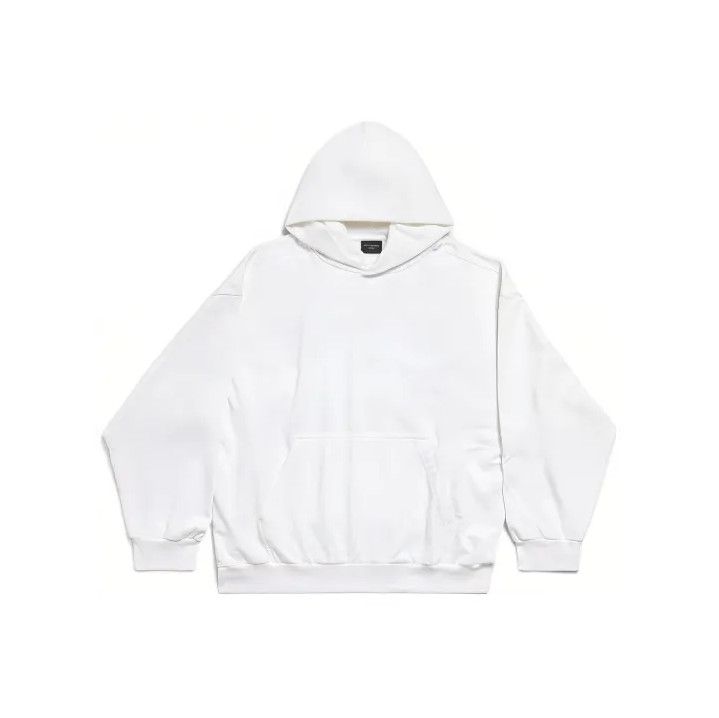 Balenciaga Balenciaga White Logo Print Hoodie Size US S / EU 44-46 / 1 - 1 Thumbnail
