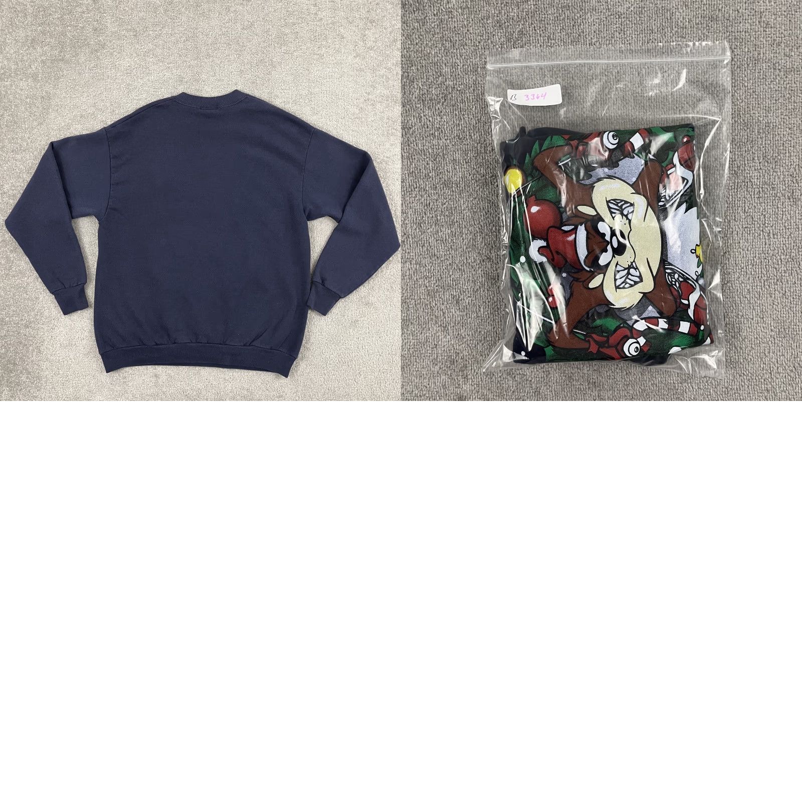 Vintage VINTAGE Tasmanian Devil Sweatshirt Unisex Adults M Blue 90s Seasons Greetings Christmas Looney Tunes Graphic Print Pullover Crew Neck Size US M / EU 48-50 / 2 - 8 Thumbnail