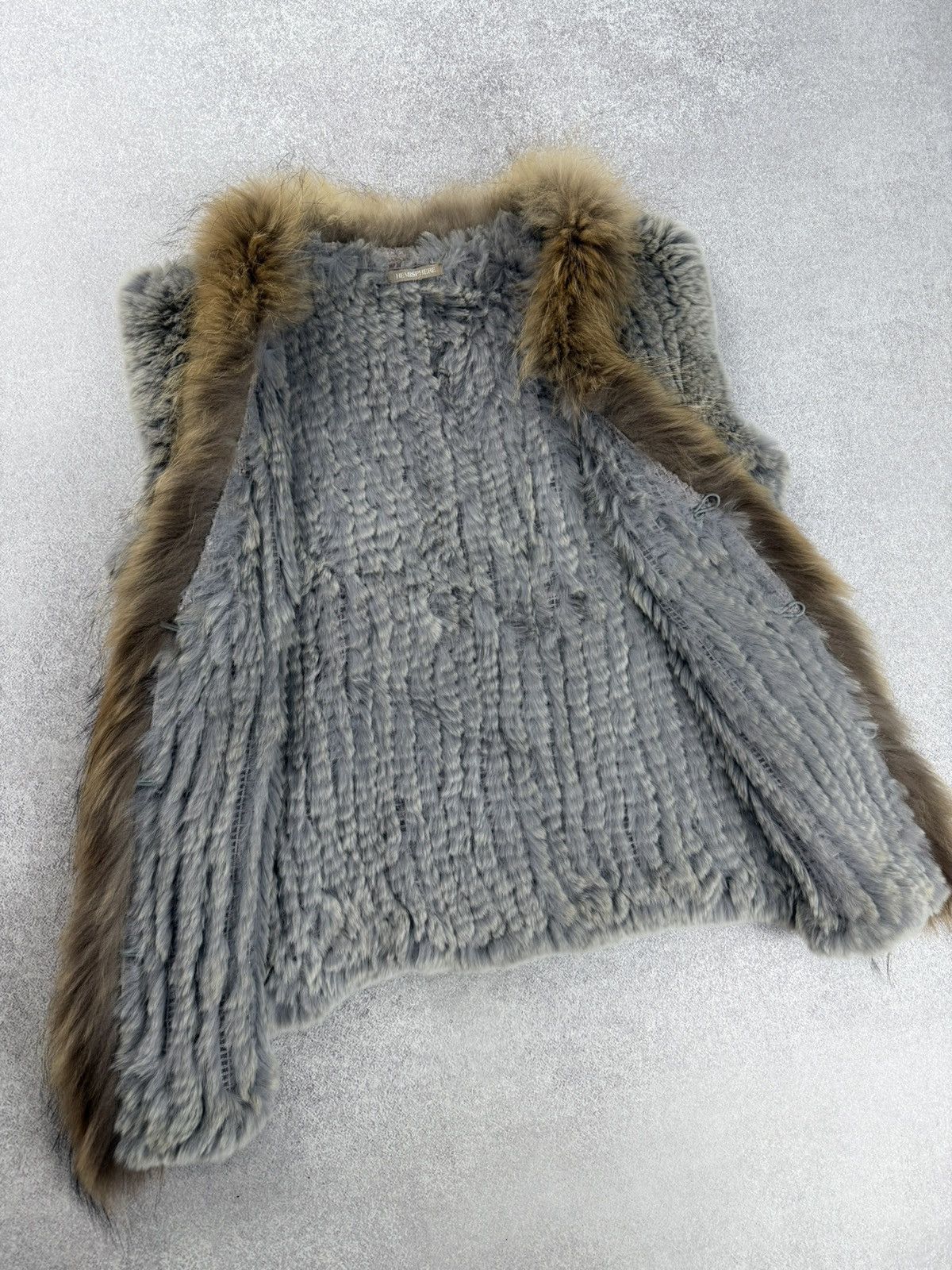 Other Hemisphere Rex Rabbit/Racoon Vest Size 36 Size XS / US 0-2 / IT 36-38 - 10 Thumbnail