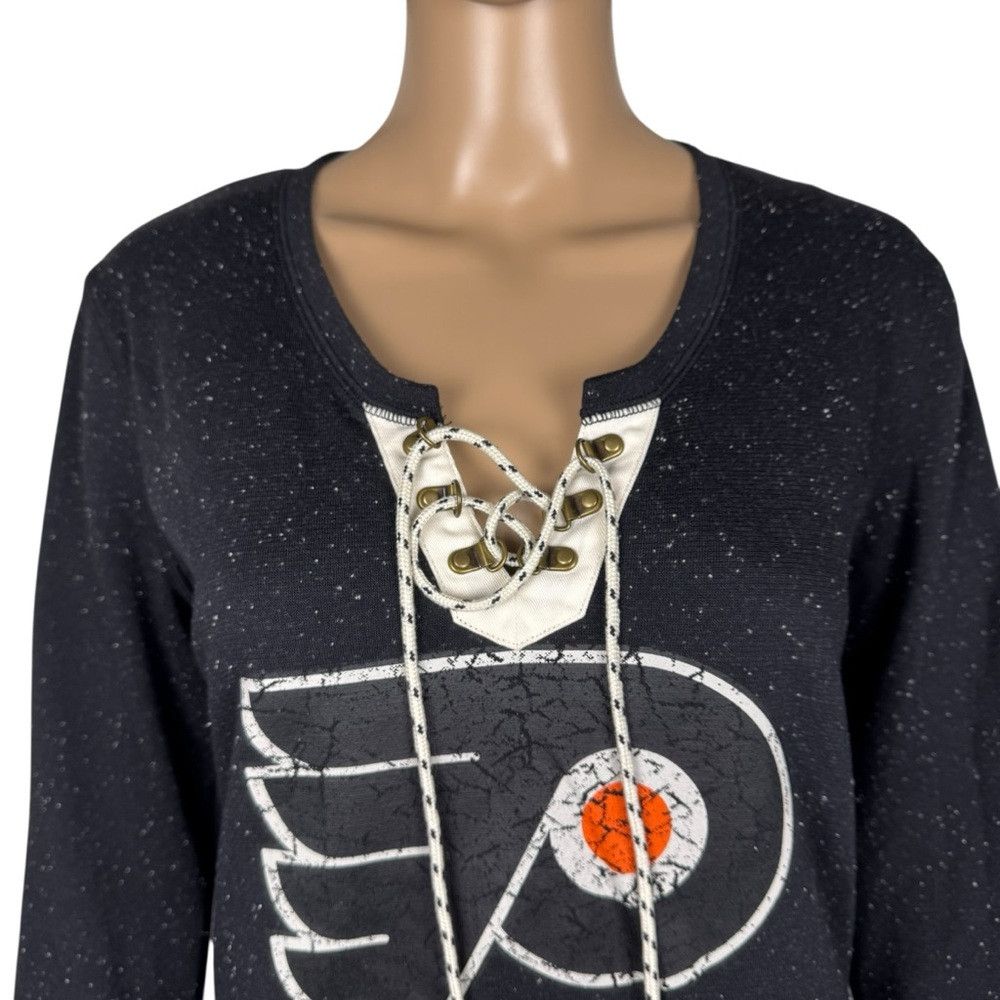 Ccm Women's Philadelphia Flyers Lace-Up Long Sleeve Top Size L Size L / US 10 / IT 46 - 2 Thumbnail