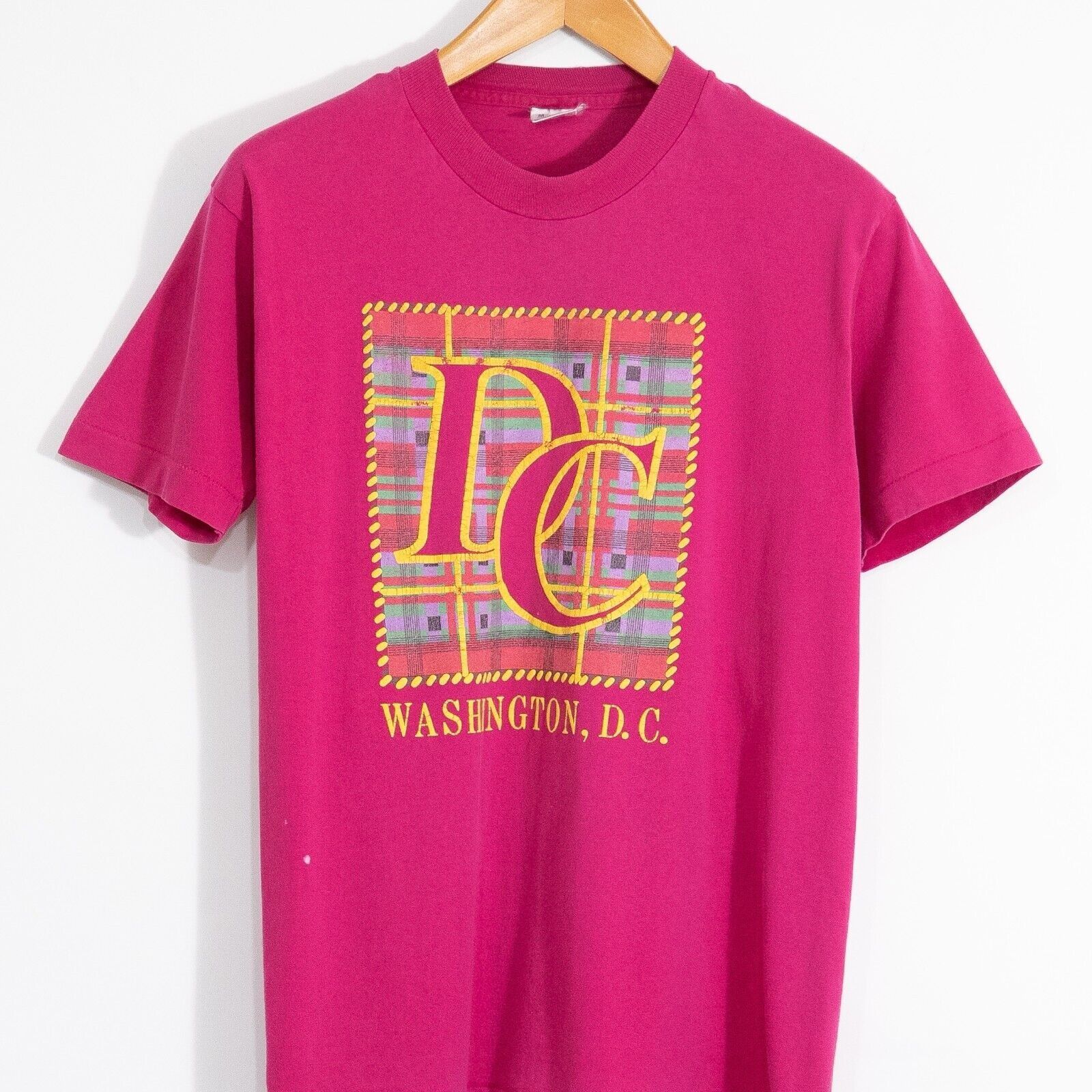 Vintage Vintage 90s Washington DC T Shirt Medium - Plaid Tourism Size US M / EU 48-50 / 2 - 2 Thumbnail