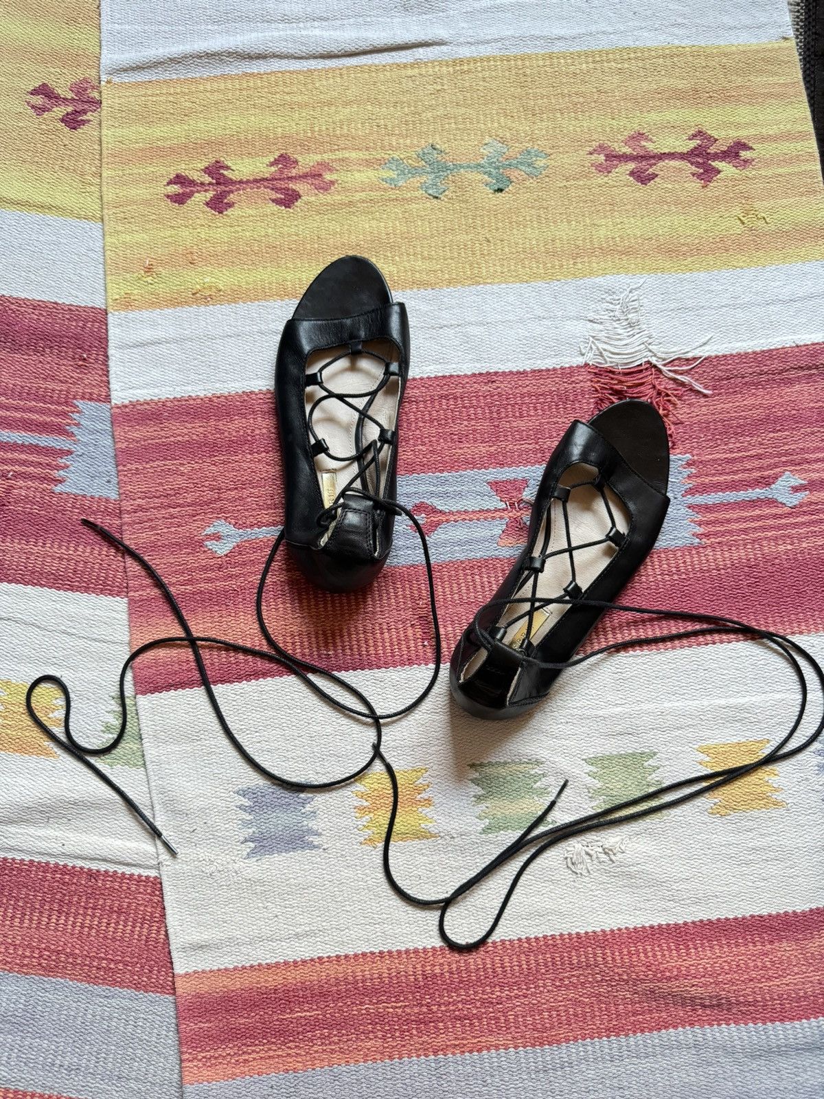 Esprit Vintage 00’s Esprit y2k Black Leather Ballerina Flats Size US 7.5 / IT 37.5 - 1 Thumbnail
