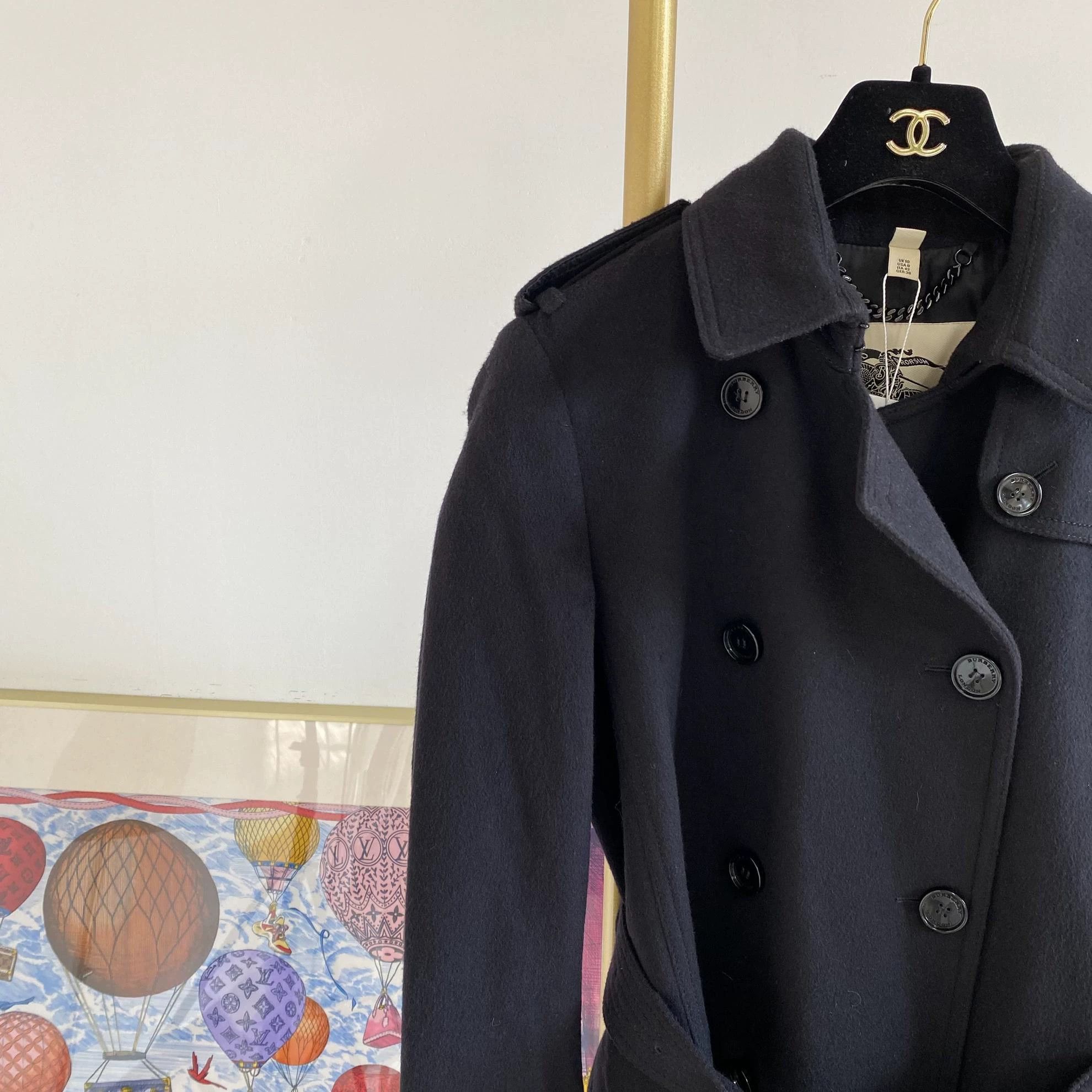 Burberry Burberry Black Coat UK10 Size M / US 6-8 / IT 42-44 - 3 Thumbnail