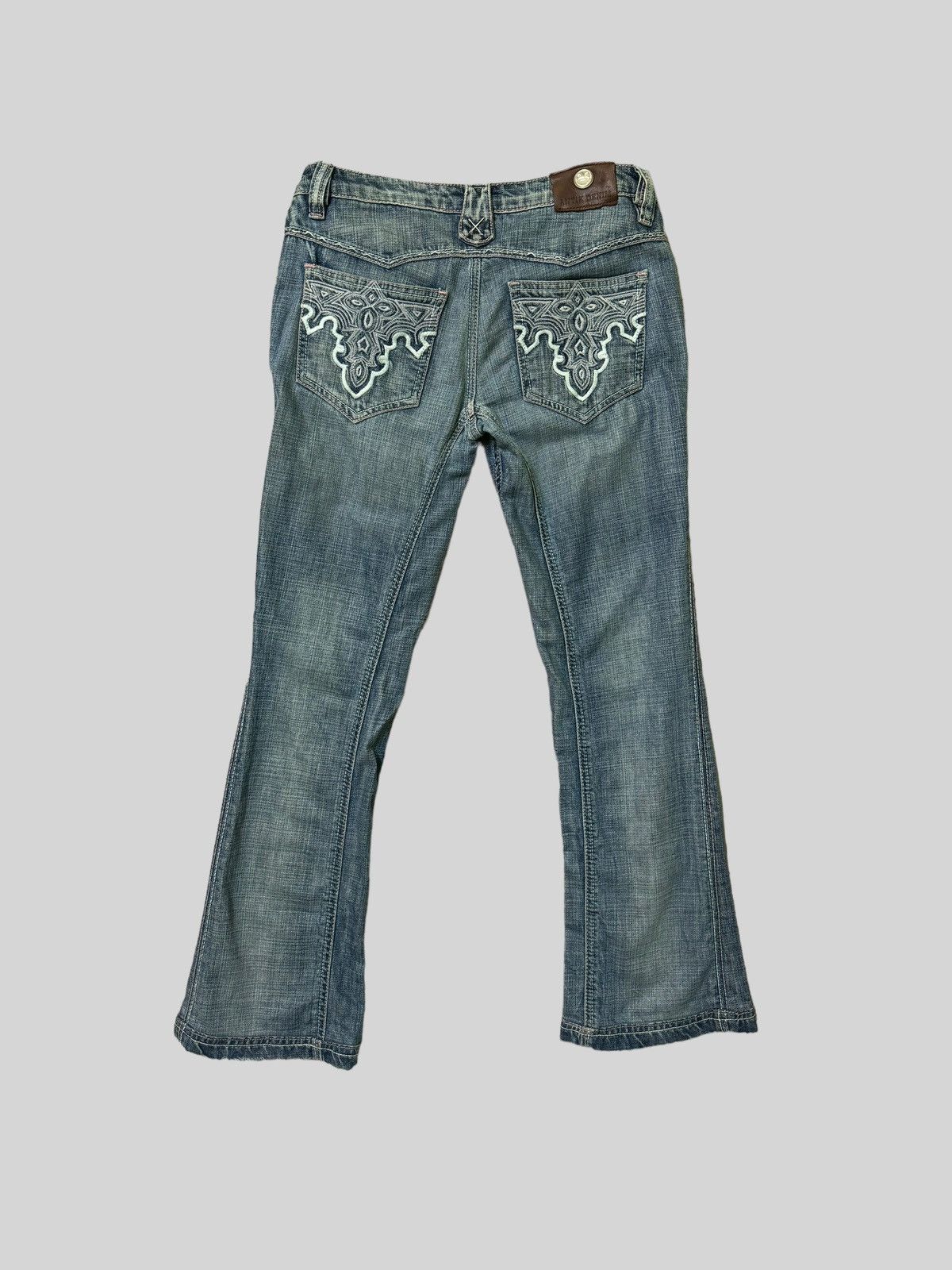 If Six Was Nine × Japanese Brand × Le Grande Bleu (L.G.B.) Flared Antik denim Low Waist embroidery Bootcut Denim Size US 30 / EU 46 - 1 Thumbnail